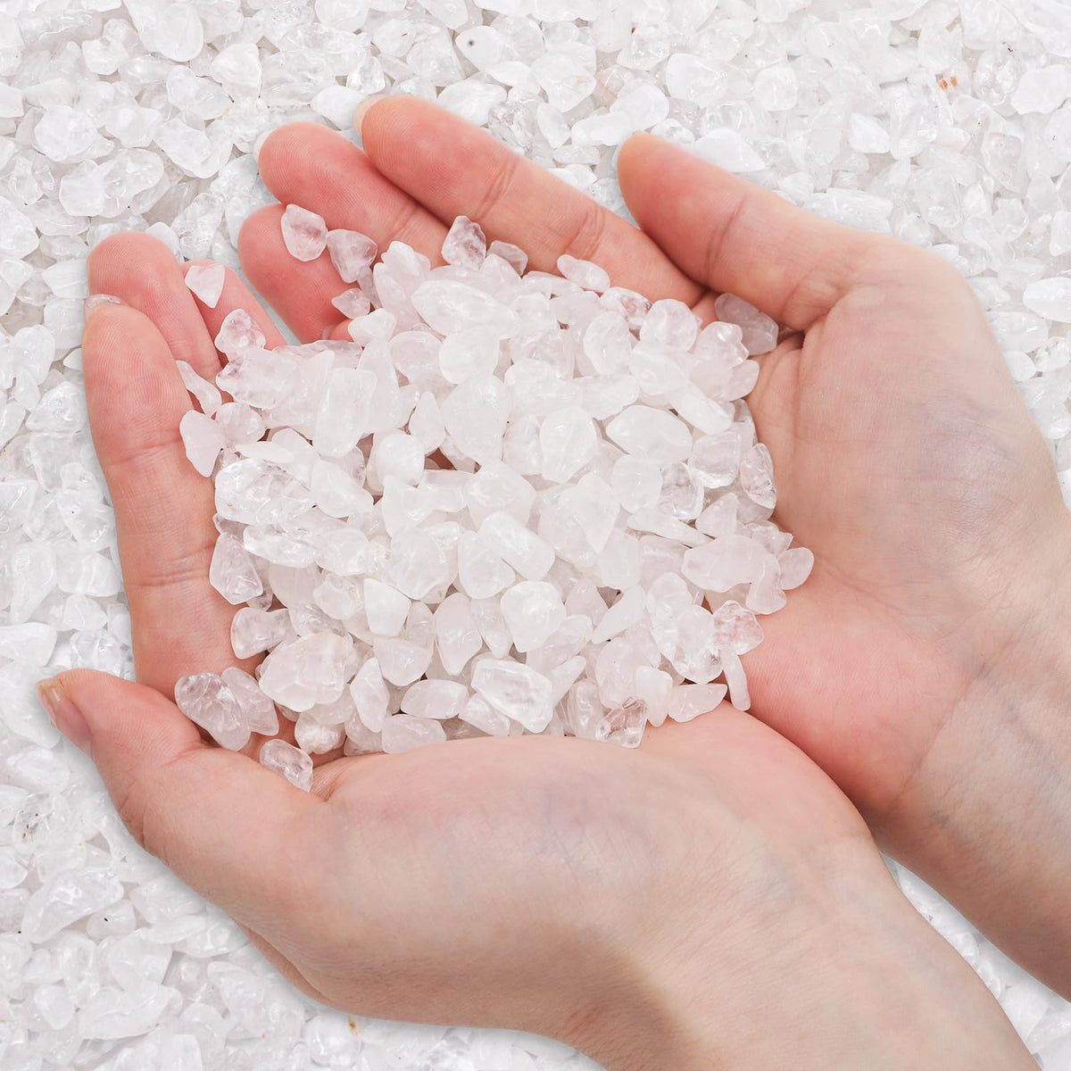 5 lbs Small Natural White Quartz Crystal Stone Irregular - ELFULLY Official Imagery - 1