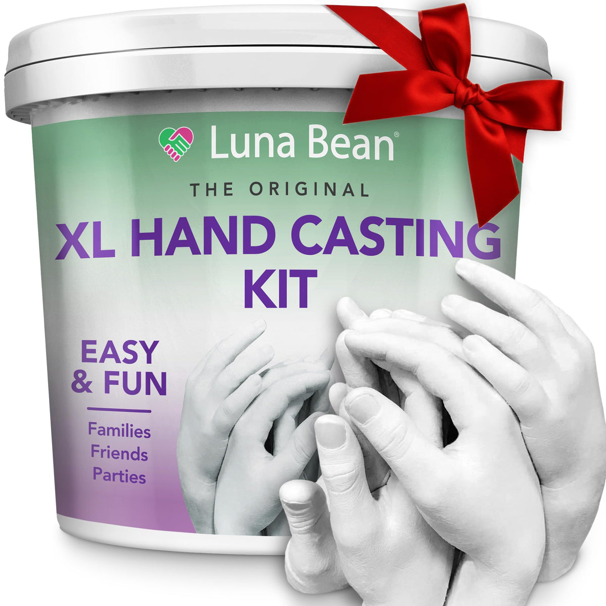 Luna Bean Hand Casting Kit Couples Anniversary Wedding Hand - Luna Bean Official Imagery - 8