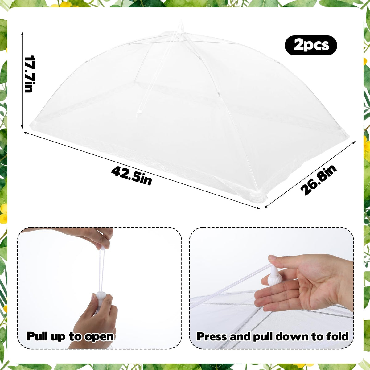 Inflatable Serving Bar Mesh Food Covers 2 Set - WAKCCIL Official Imagery - 5