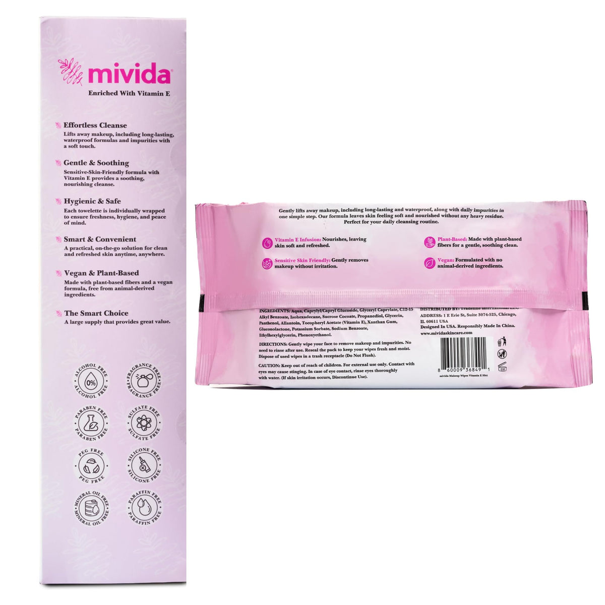 Hypoallergenic Makeup Remover Wipes Bulk Bundle - mivida Official Imagery - 5