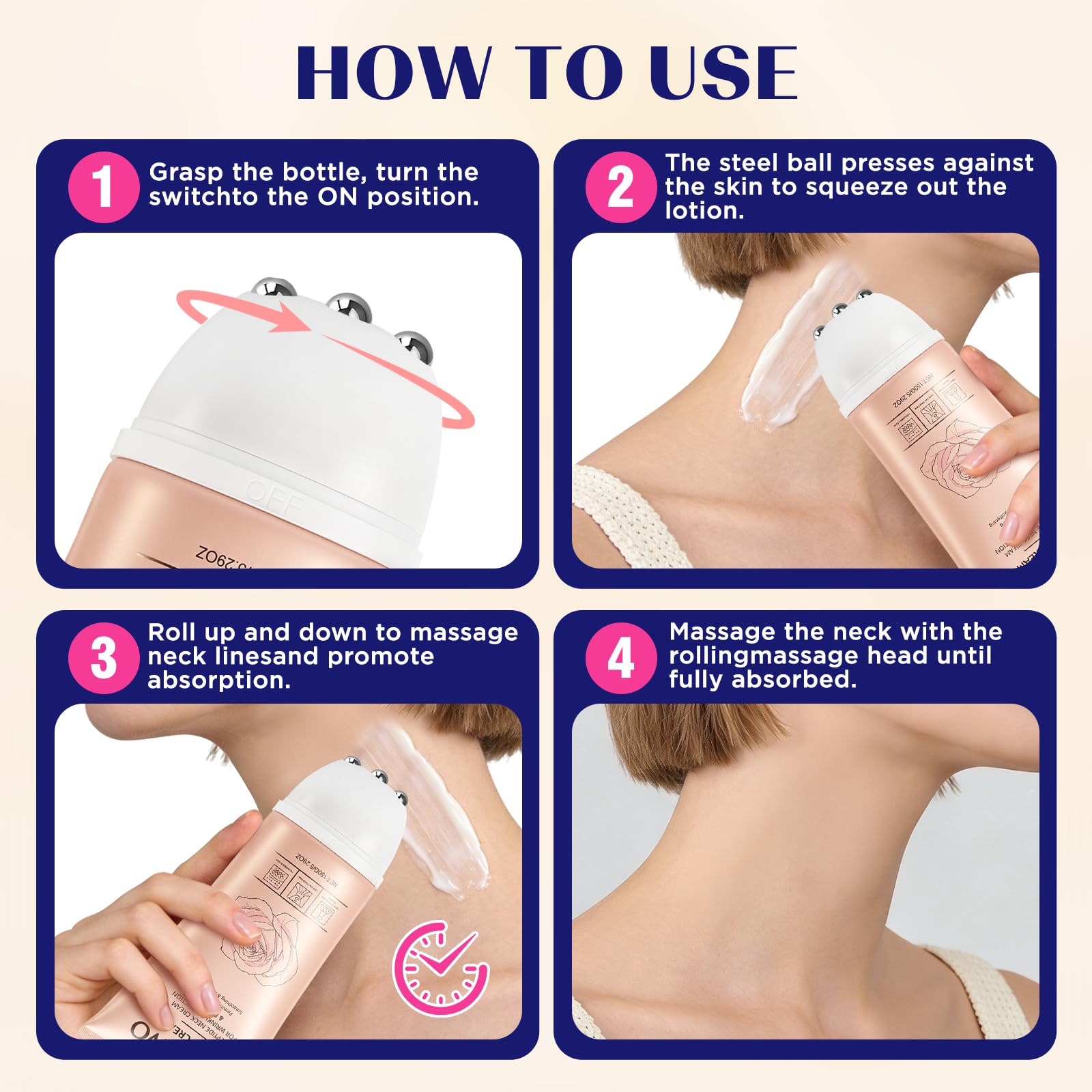 Camellia Neck Firming Cream with Massage Roller - Anlewo Official Imagery - 7