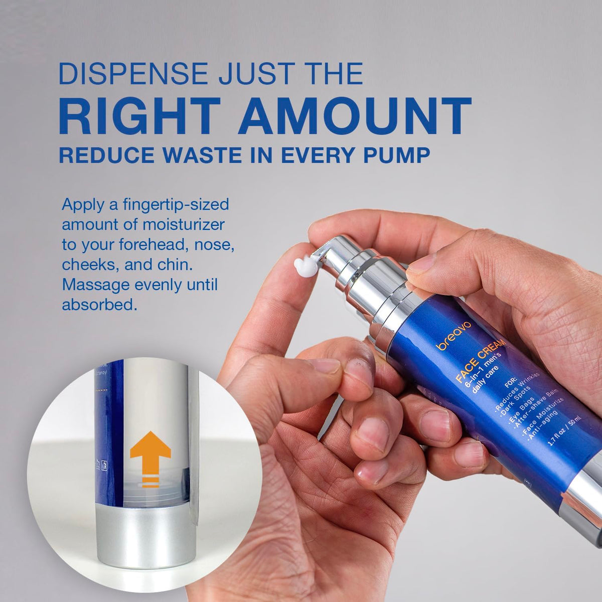 6 in 1 Face Cream for Men 6 in 1 Mens Face Moisturizer Mens - Breavo Official Imagery - 6