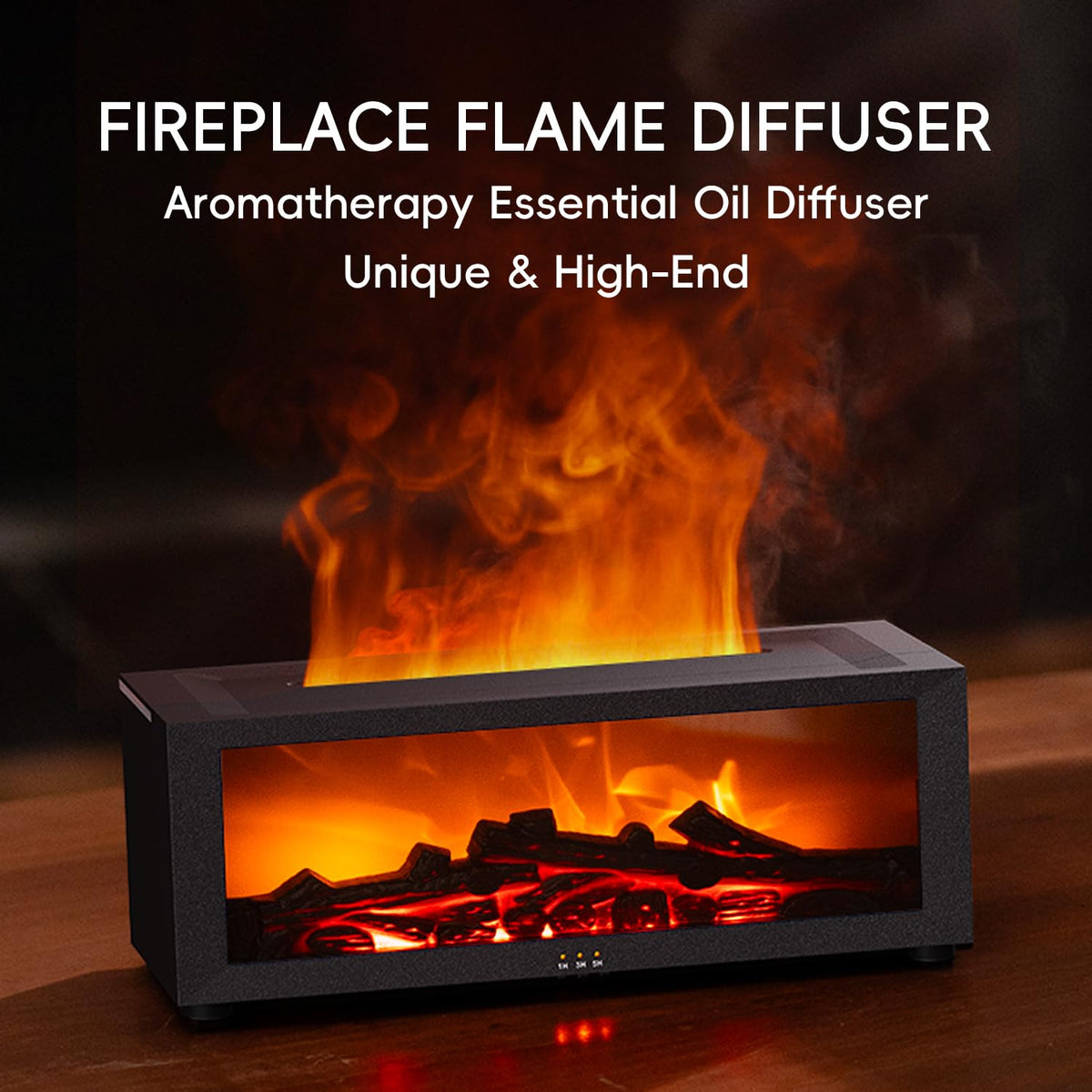 Essential Oil Diffuser 7 Colors Fireplace Flame Fire Oil - Yaledi Official Imagery - 3