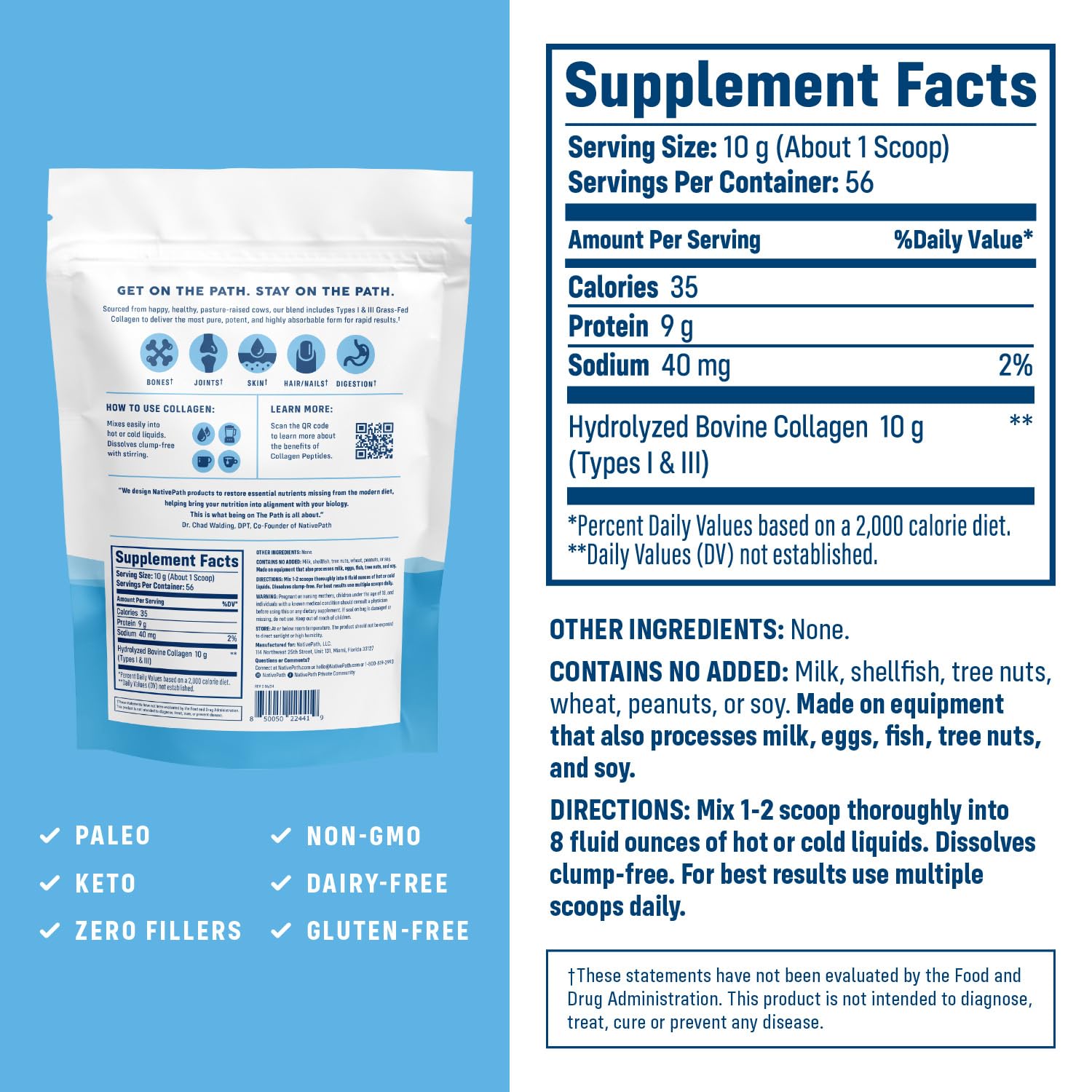 NativePath Collagen Peptides Protein - NativePath Official Imagery - 7