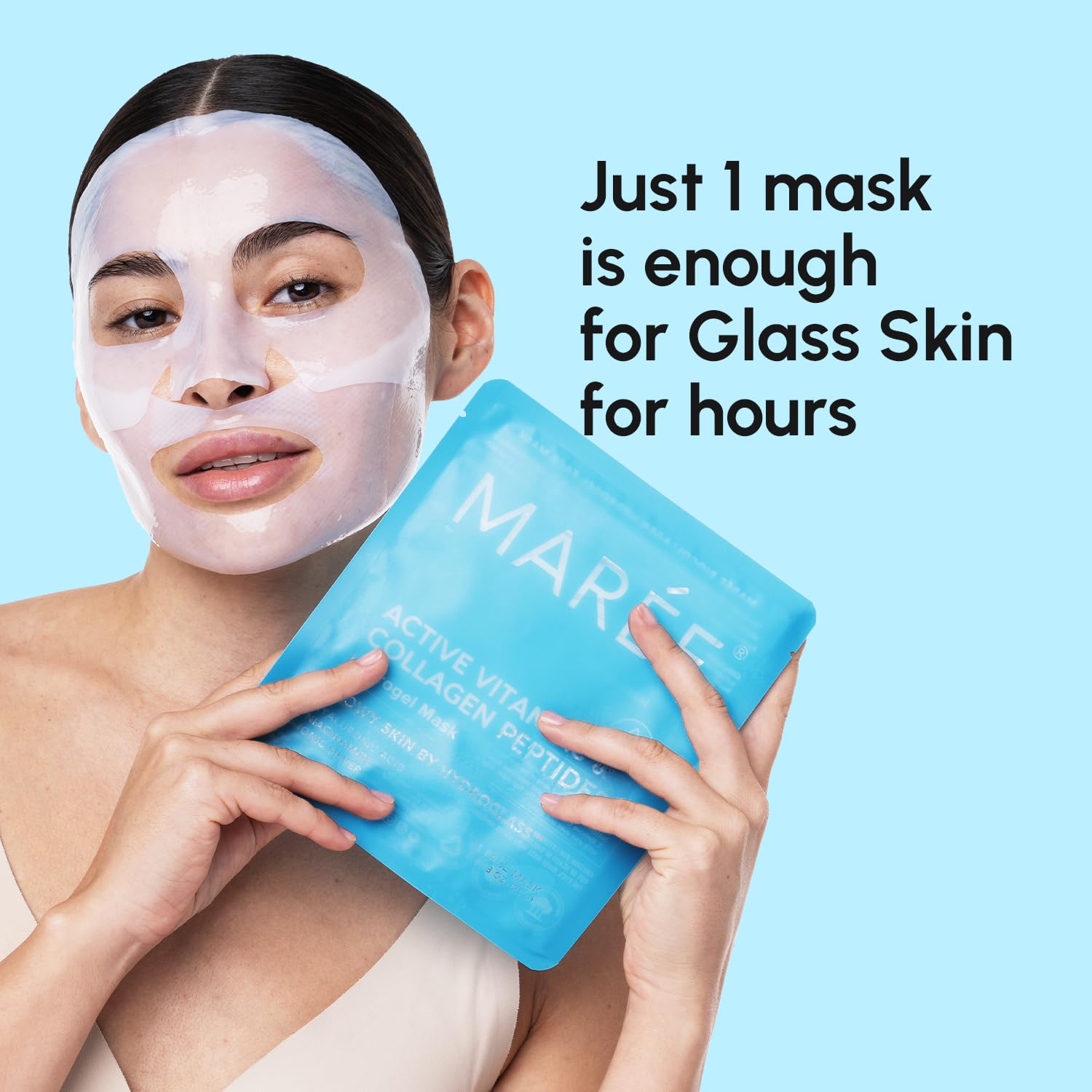 MAREE Hydrogel Collagen Facial Mask with Hyaluronic Acid — - MAREE