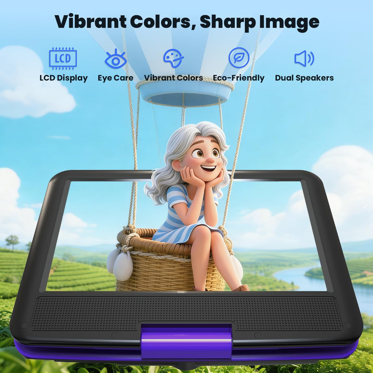 ieGeek 11 5 Portable DVD Player 9 5 HD Screen Car Travel - ieGeek Official Imagery - 3