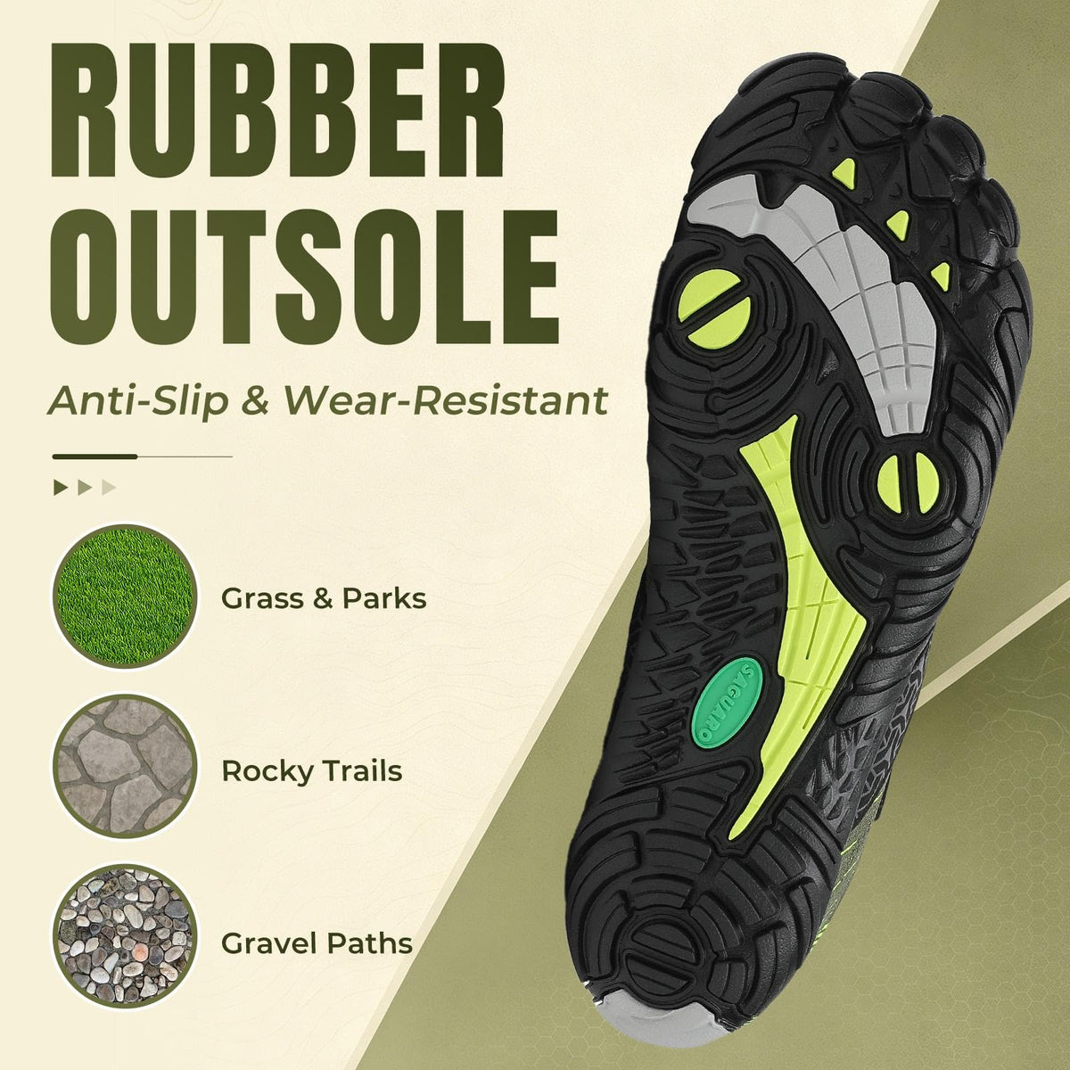 SAGUARO Mens Barefoot Shoes Wide Toe Box Minimalist Zero - SAGUARO Official Imagery - 6