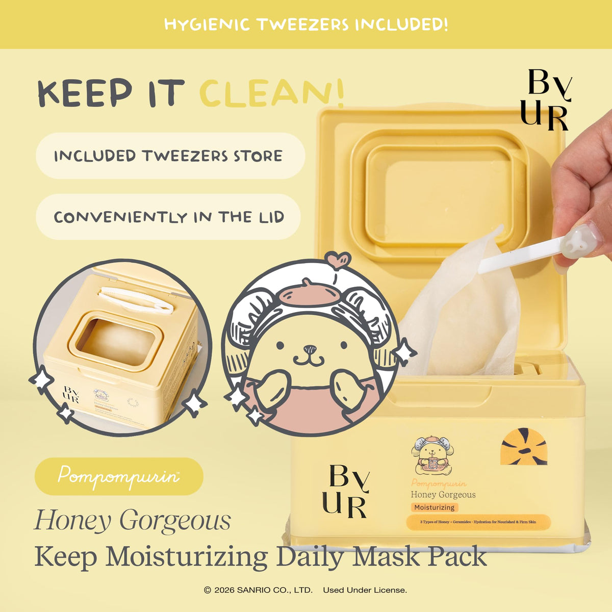 ByUR Honey Gorgeous Sanrio Character Daily Aqua Serum Mask - ByUR Official Imagery - 4