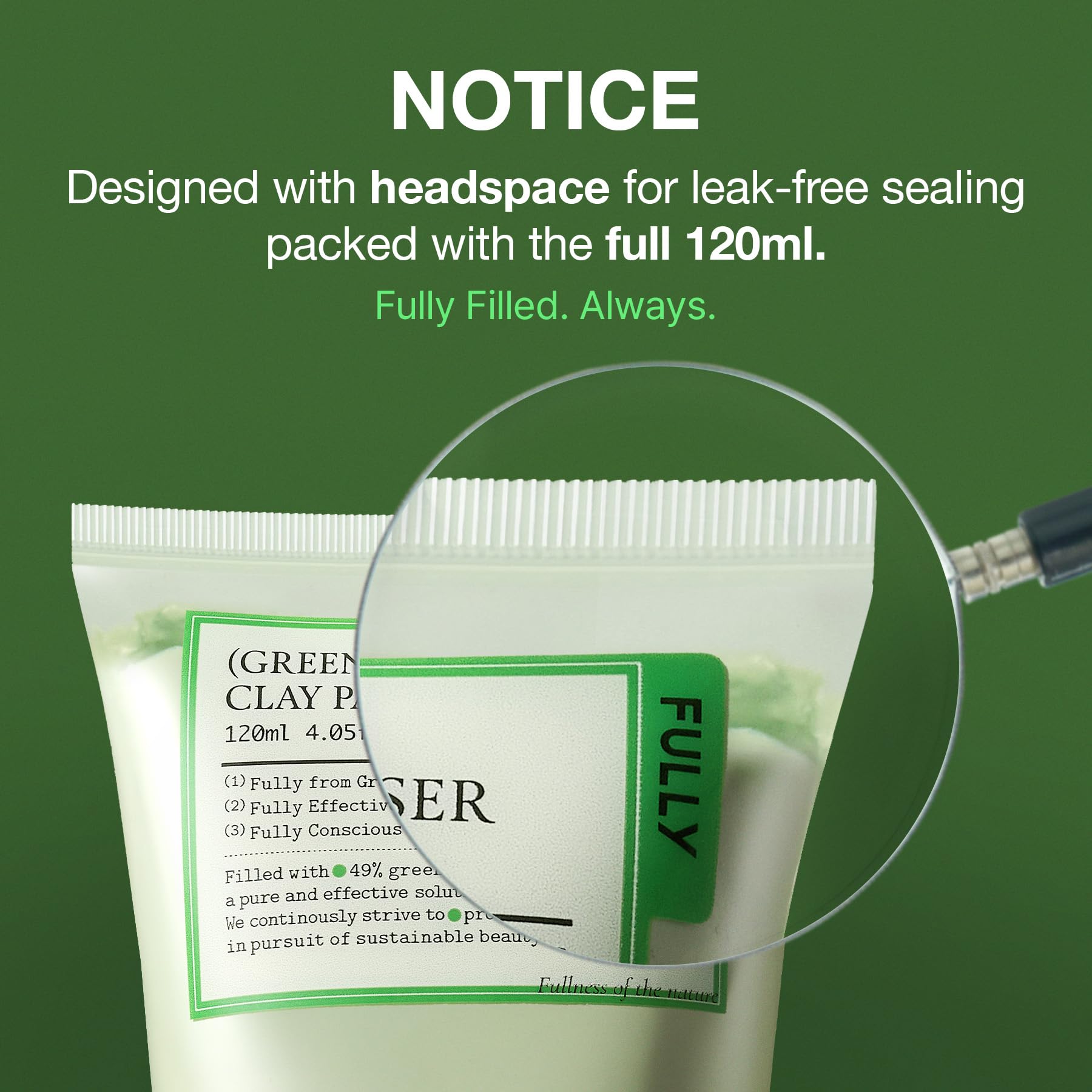 FULLY Green Tomato Pore Clay Mask Cleanser for Deep Cleansing, 4.05 fl oz - FULLY Official Product View 8