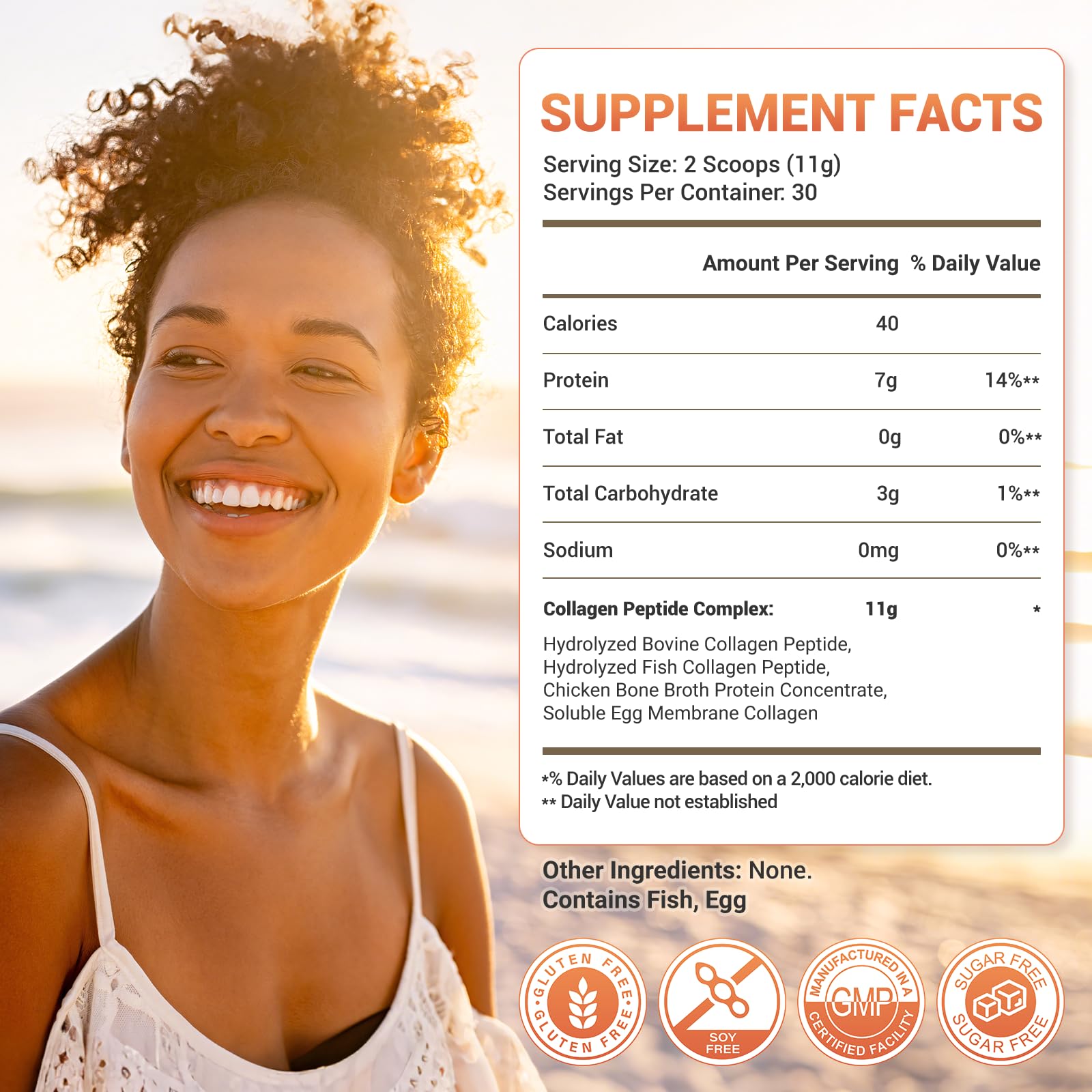 11g Hydrolyzed Collagen Peptides Supports Hair Skin Nails - Nature Echo Official Imagery - 4
