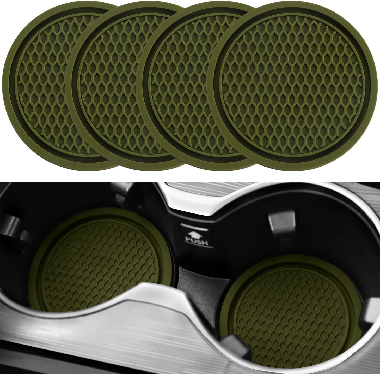 SINGARO Car Cup Coaster, 4PCS Universal Non-Slip Cup Holders Embe - SINGARO Official Product View 9