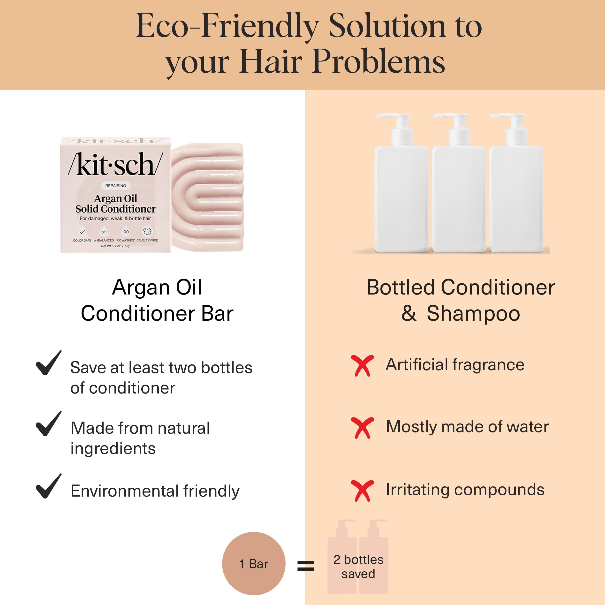 Kitsch Argan Oil Conditioner Bar Soap for Hair Growth – , 2 - Kitsch Official Product View 7