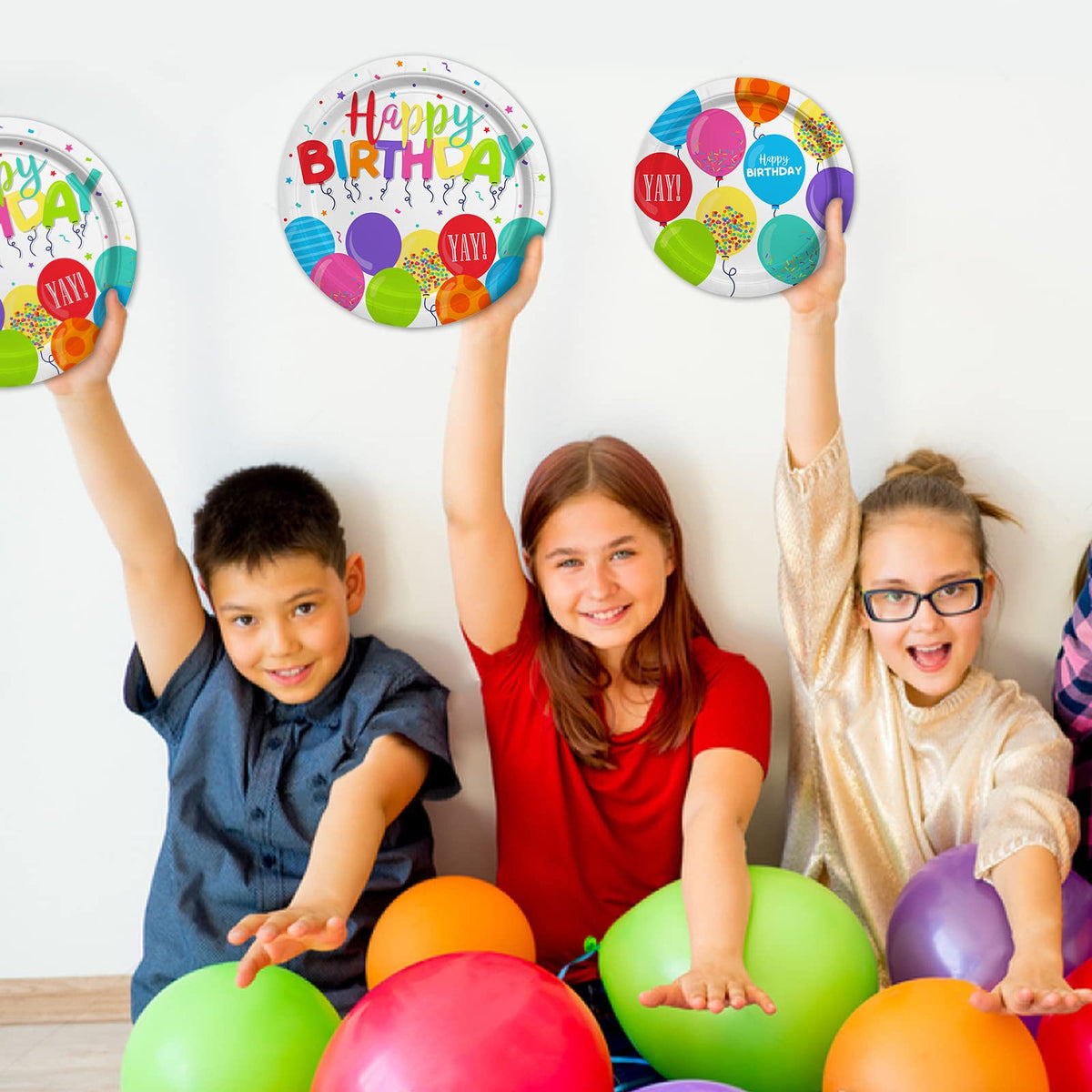 Birthday Party Supplies Disposable Paper Plates Napkins Cups - Gatherfun Official Imagery - 8