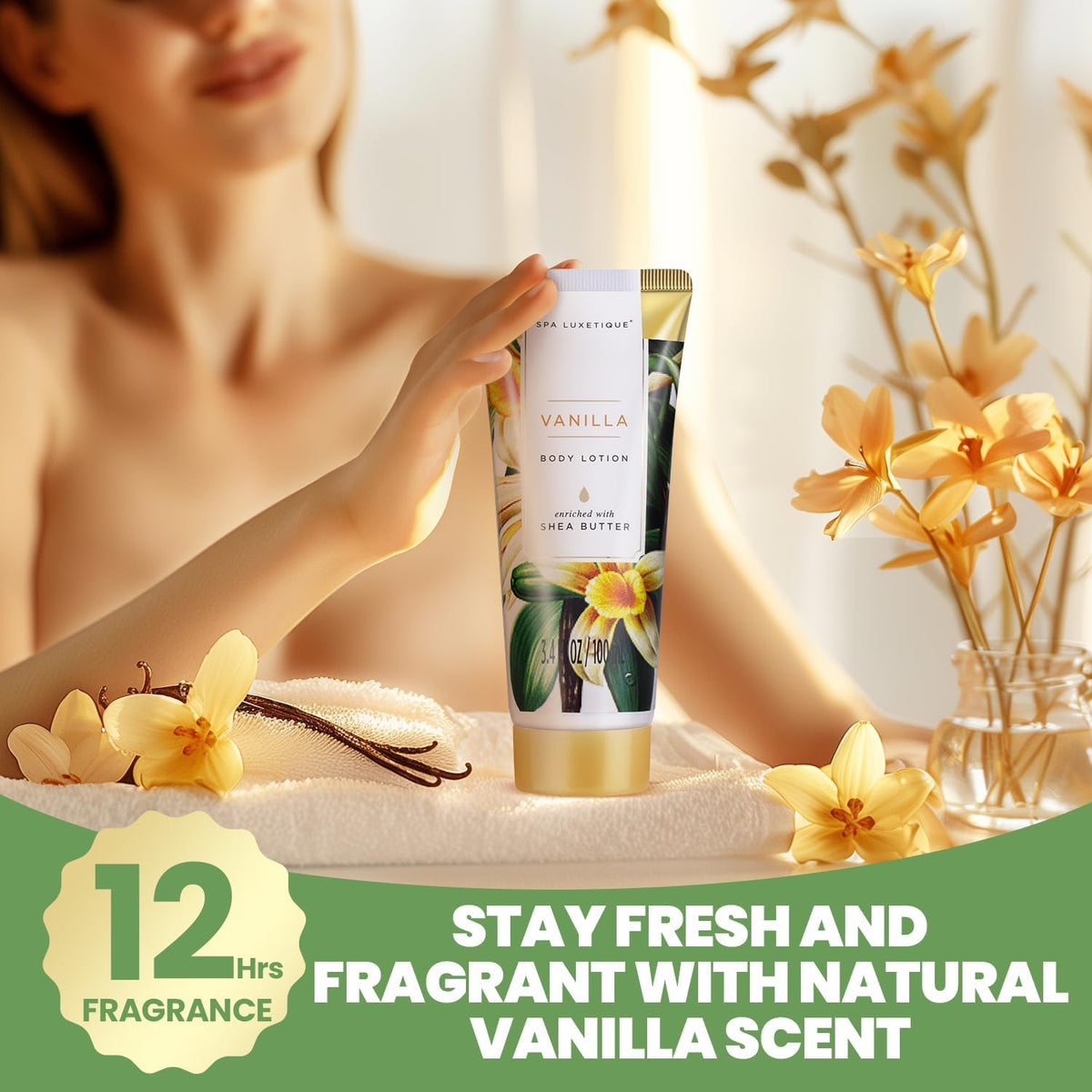 Spa Gift Sets Gifts for Her 8pcs Vanilla Bath Sets with Body - Premium Selection Official Imagery - 5
