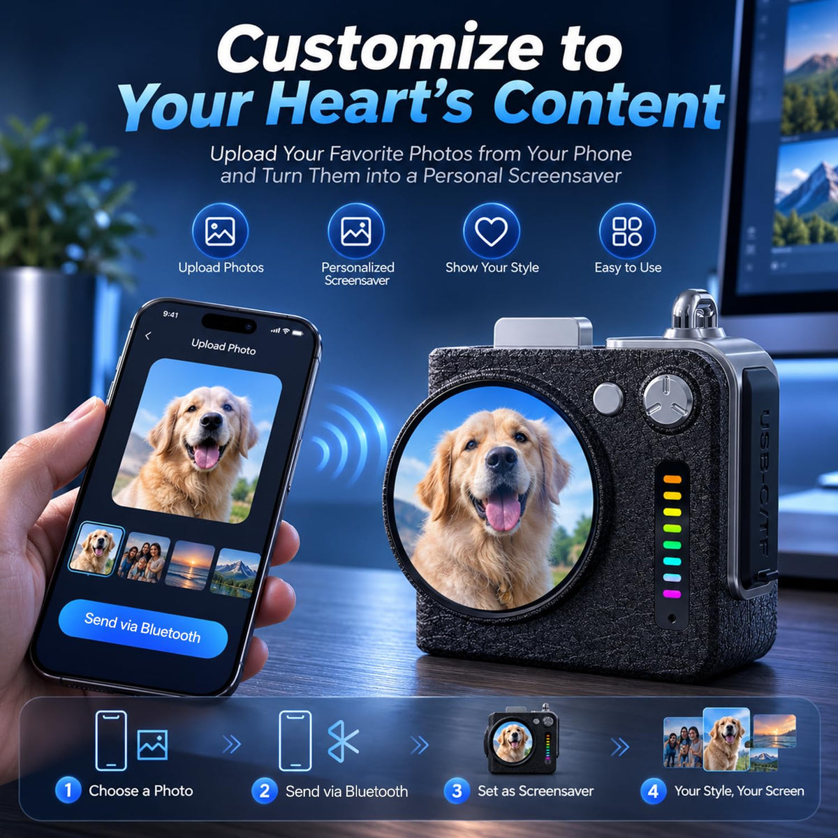 WARMLIFE Portable All in One Bluetooth Speaker with - WARMLIFE Official Imagery - 4