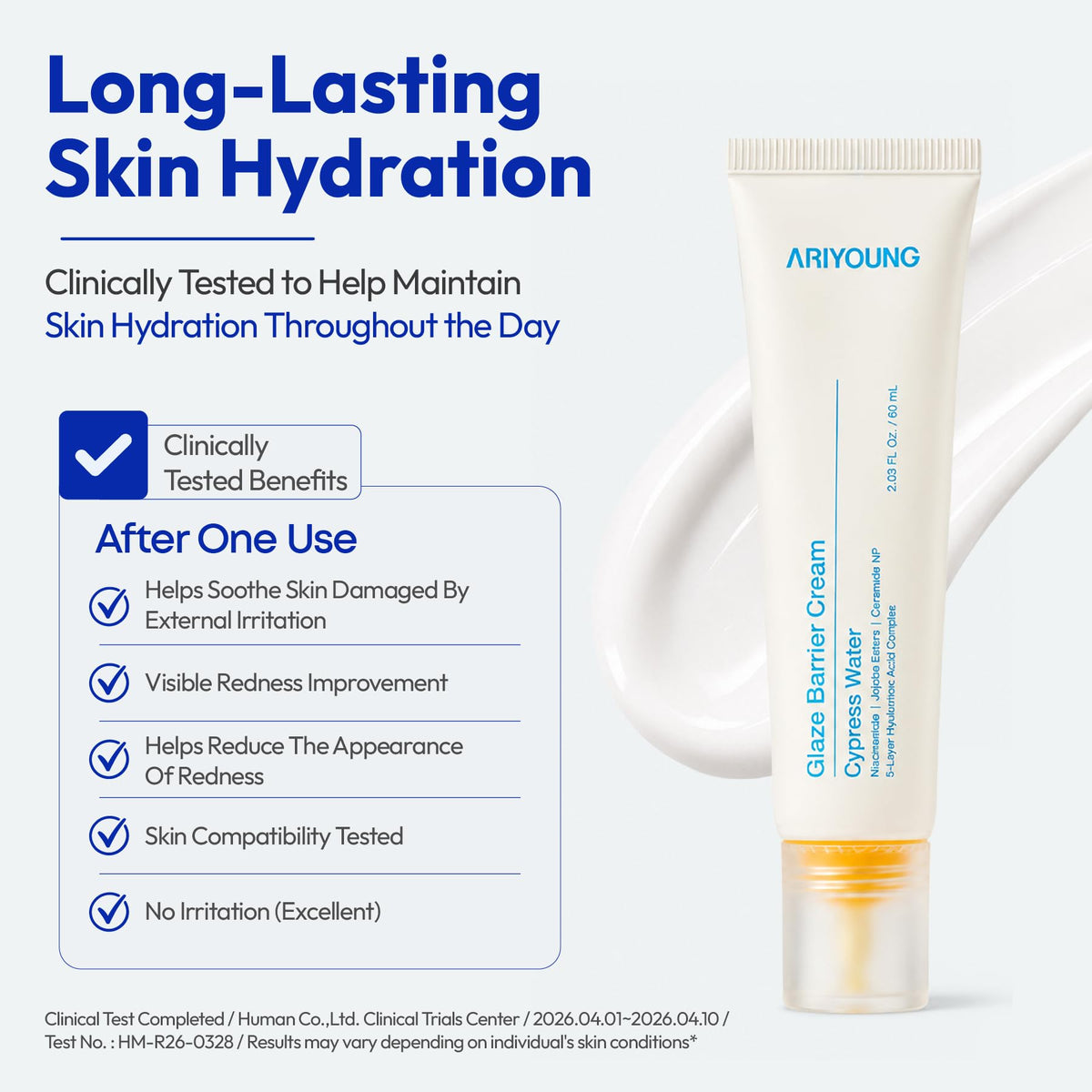 Glaze Barrier Cream Ceramide Face Moisturizer for Dry - ARIYOUNG Official Imagery - 3