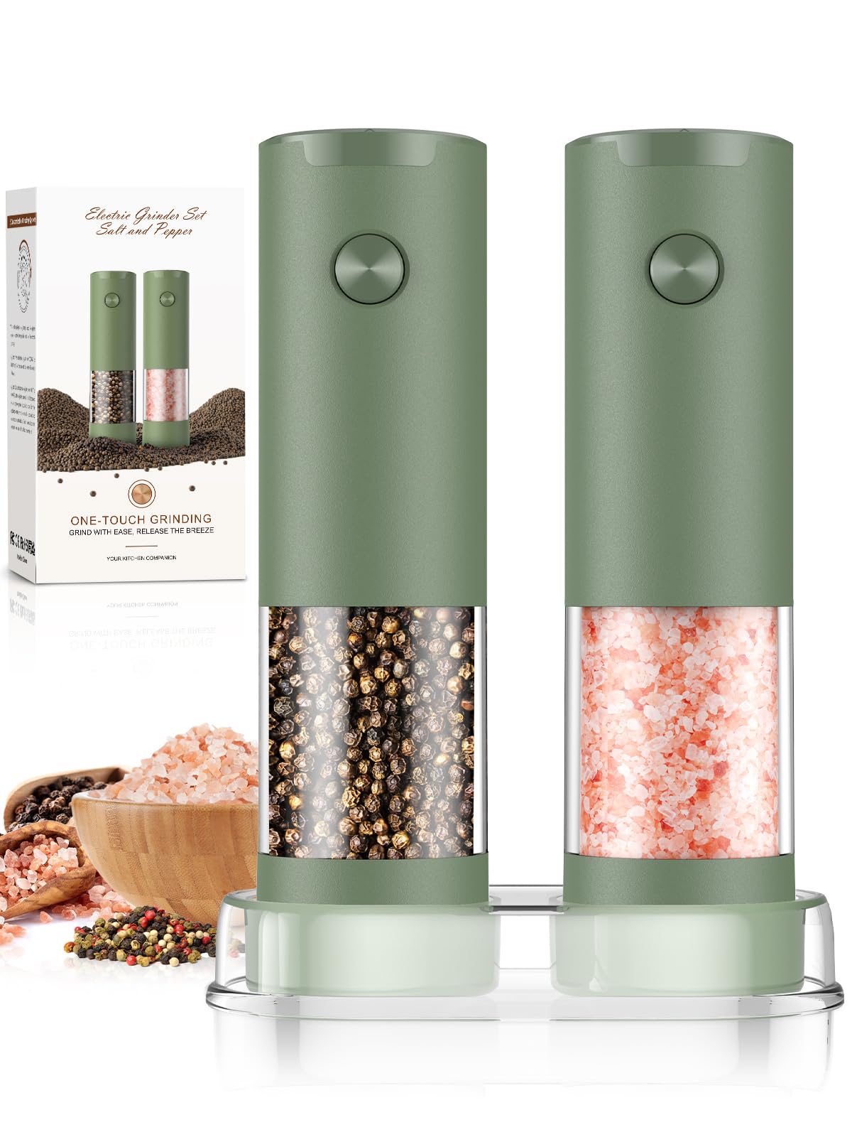 ioion Salt and Pepper Grinder Set Mom Gifts, Electric Automatic G - ioion Official Product View 1