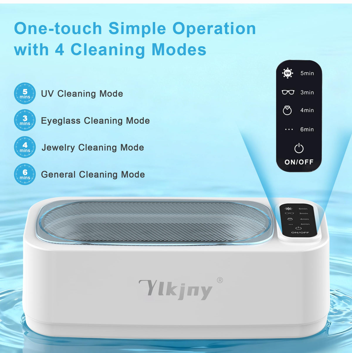 55KHz Ultrasonic Jewelry Cleaner for Jewelry Eyeglasses - ylkjny Official Imagery - 3