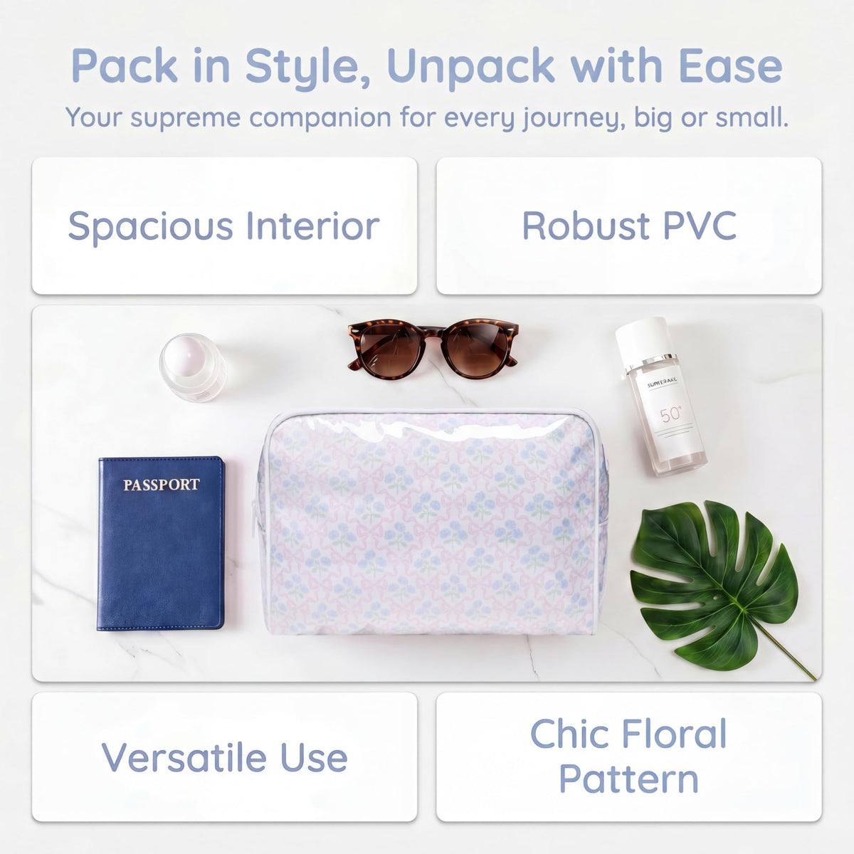 Large Waterproof Travel Makeup Bag - Lestikave Official Imagery - 5