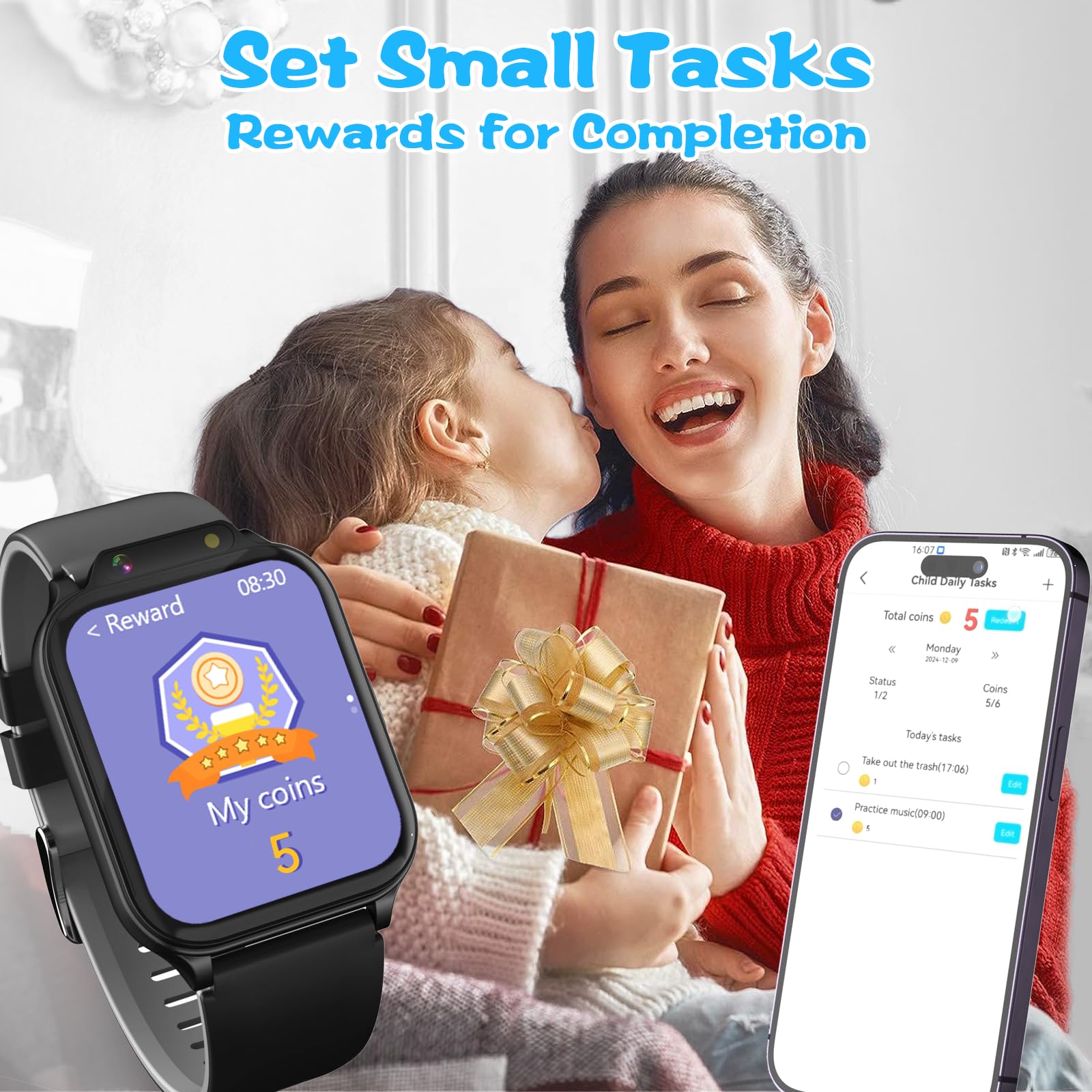 Monowul Smart Watch for Kids, 1.85" Fitness Tracker with Heart Rate, S - View 7