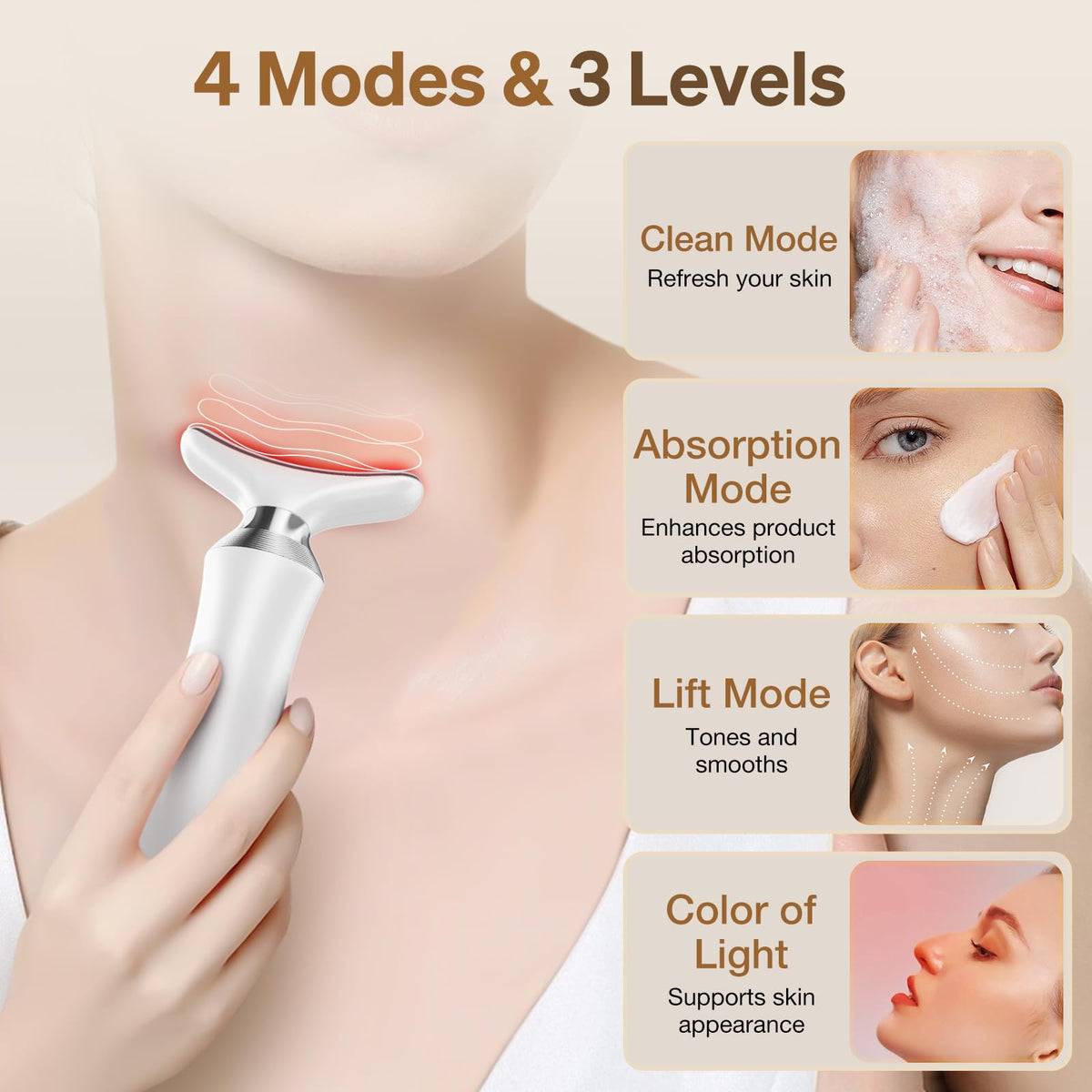 Beauty Massager for Face and Neck 7 in 1 Beauty Glow Facial - YUMAID Official Imagery - 6