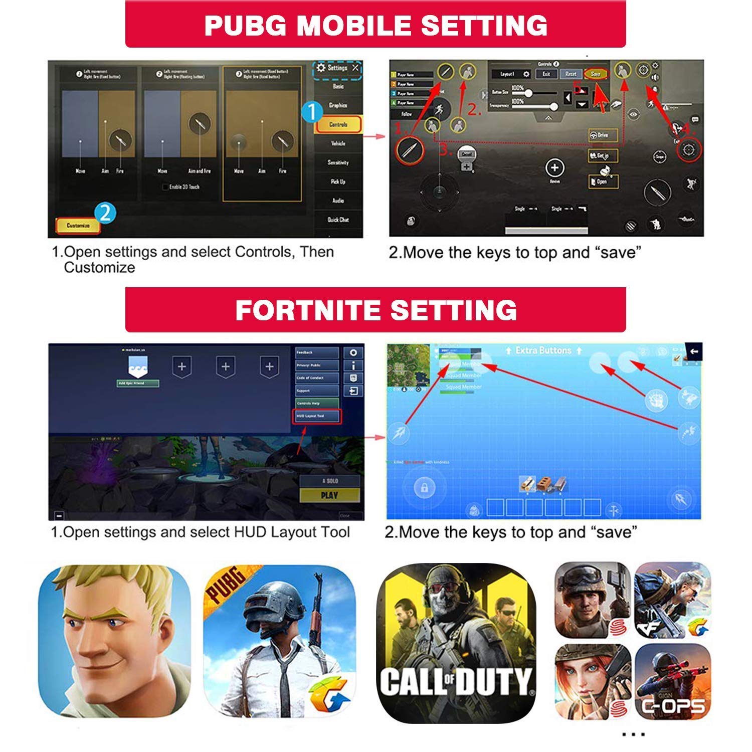 DELAM mobile game controller with cooling fan for iPhone and Android devices, featuring ergonomic design and responsive buttons.