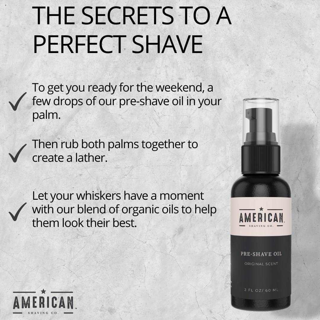 Pre Shave Oil for Effortless Smooth Irritation free Shave - American Shaving Co. Official Imagery - 5
