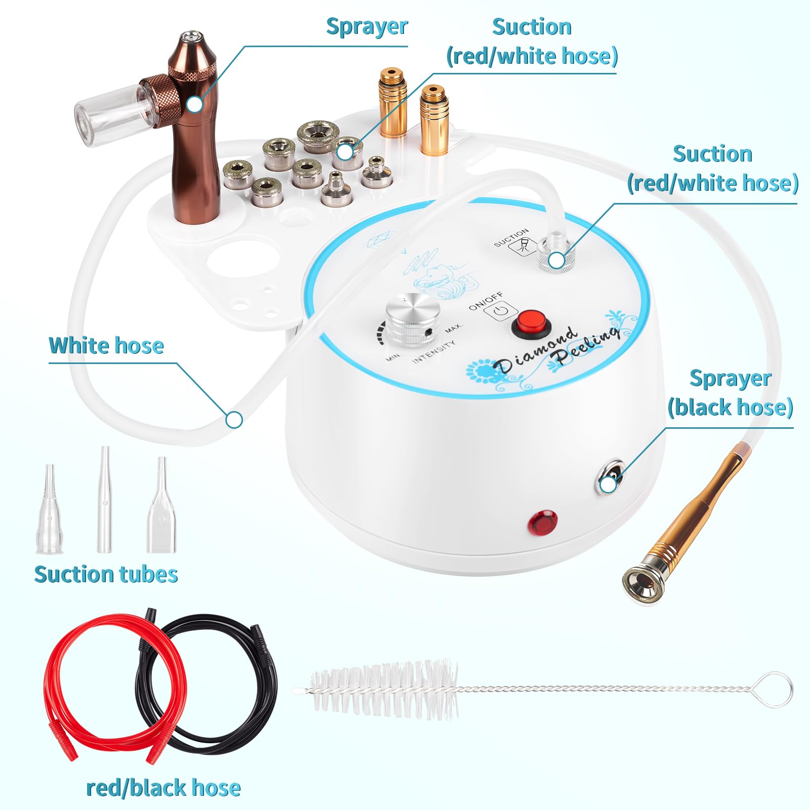 3 in 1 Diamond Microdermabrasion Machine, Professional - AIMENGXI