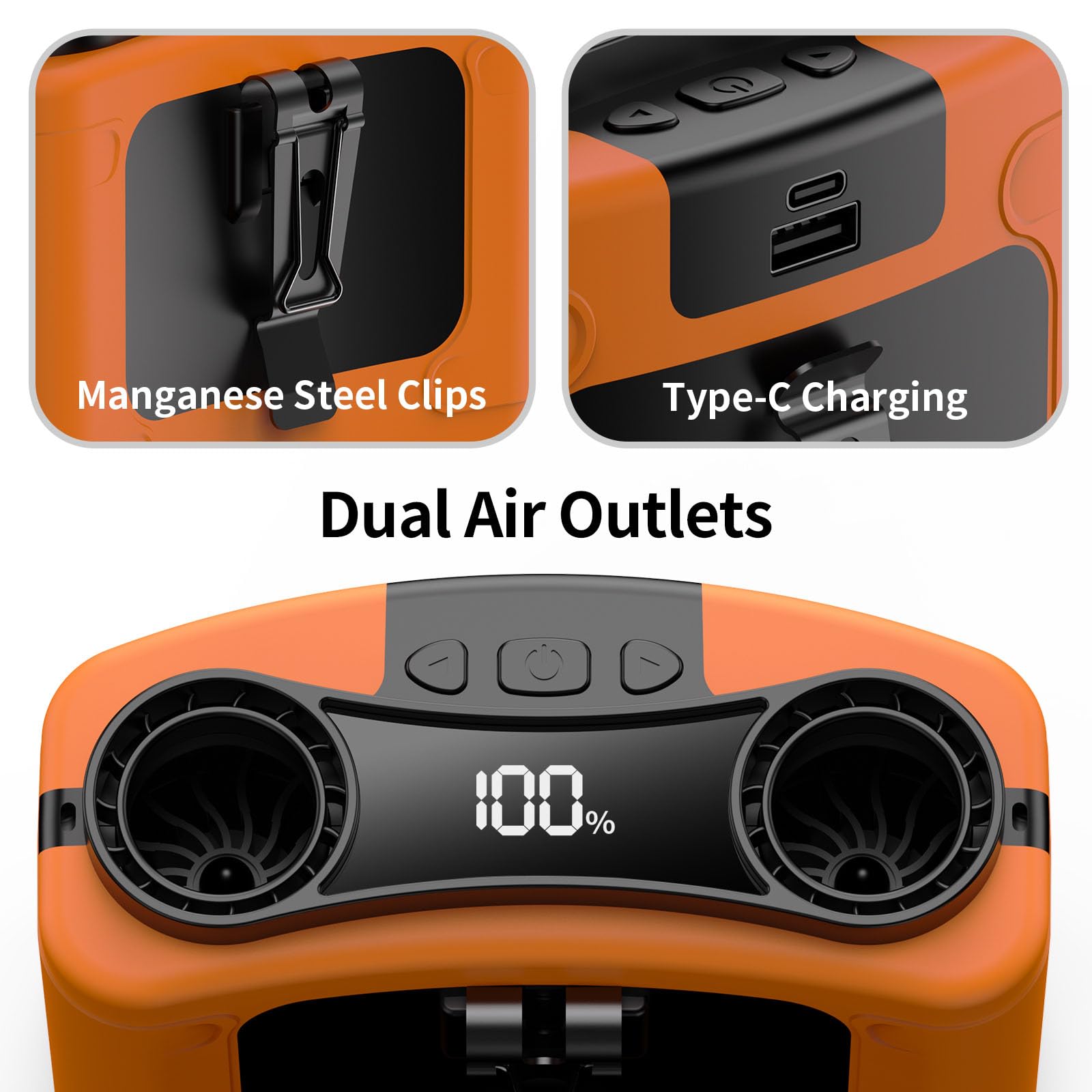 Socool fan Socool 10000mAh Portable Waist Fan Clip on Wearable Be by Socool fan - Angle View 7