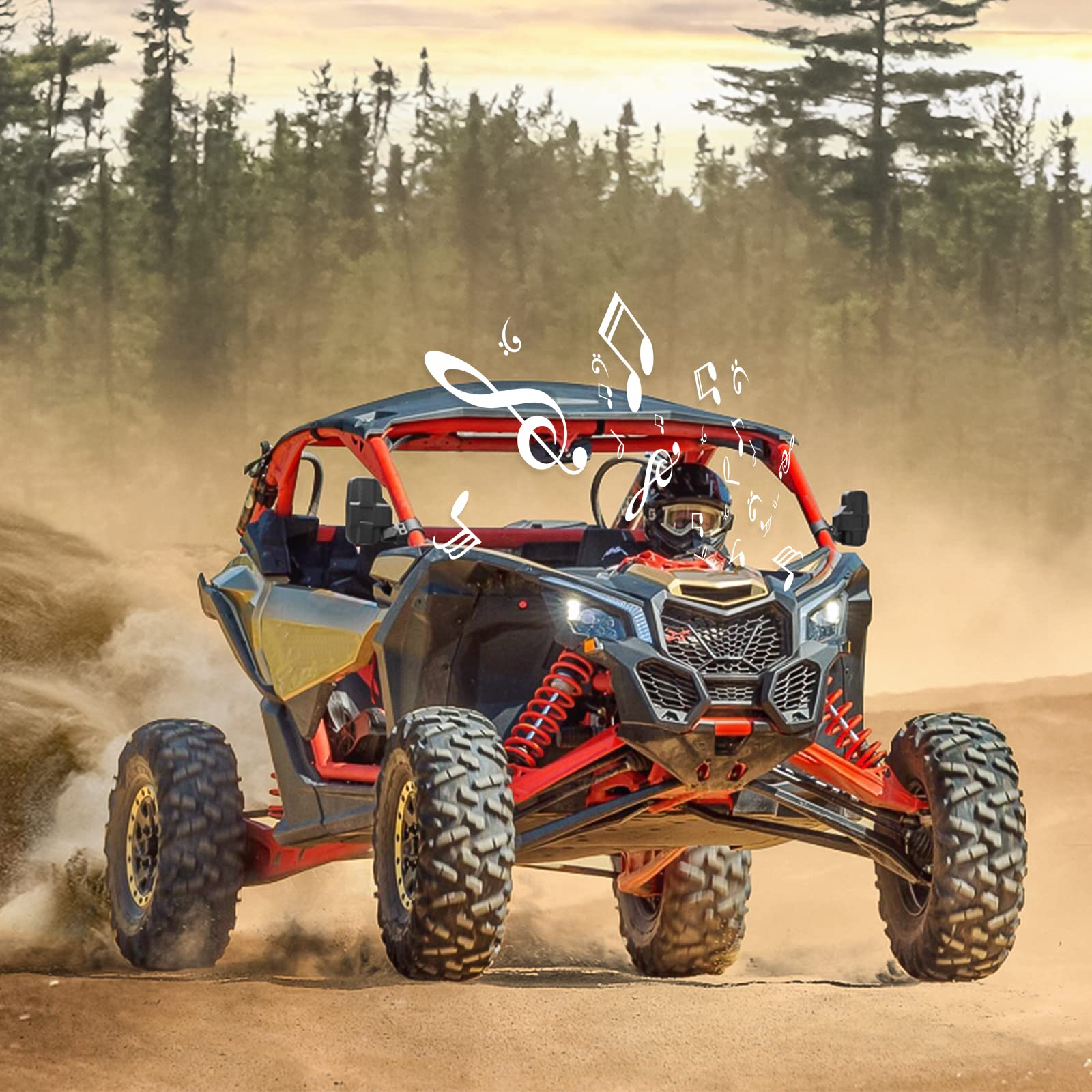 KEMIMOTO X3 Front Dash Speaker Pods Compatible with Can Am Maveri by KEMIMOTO - Angle View 8
