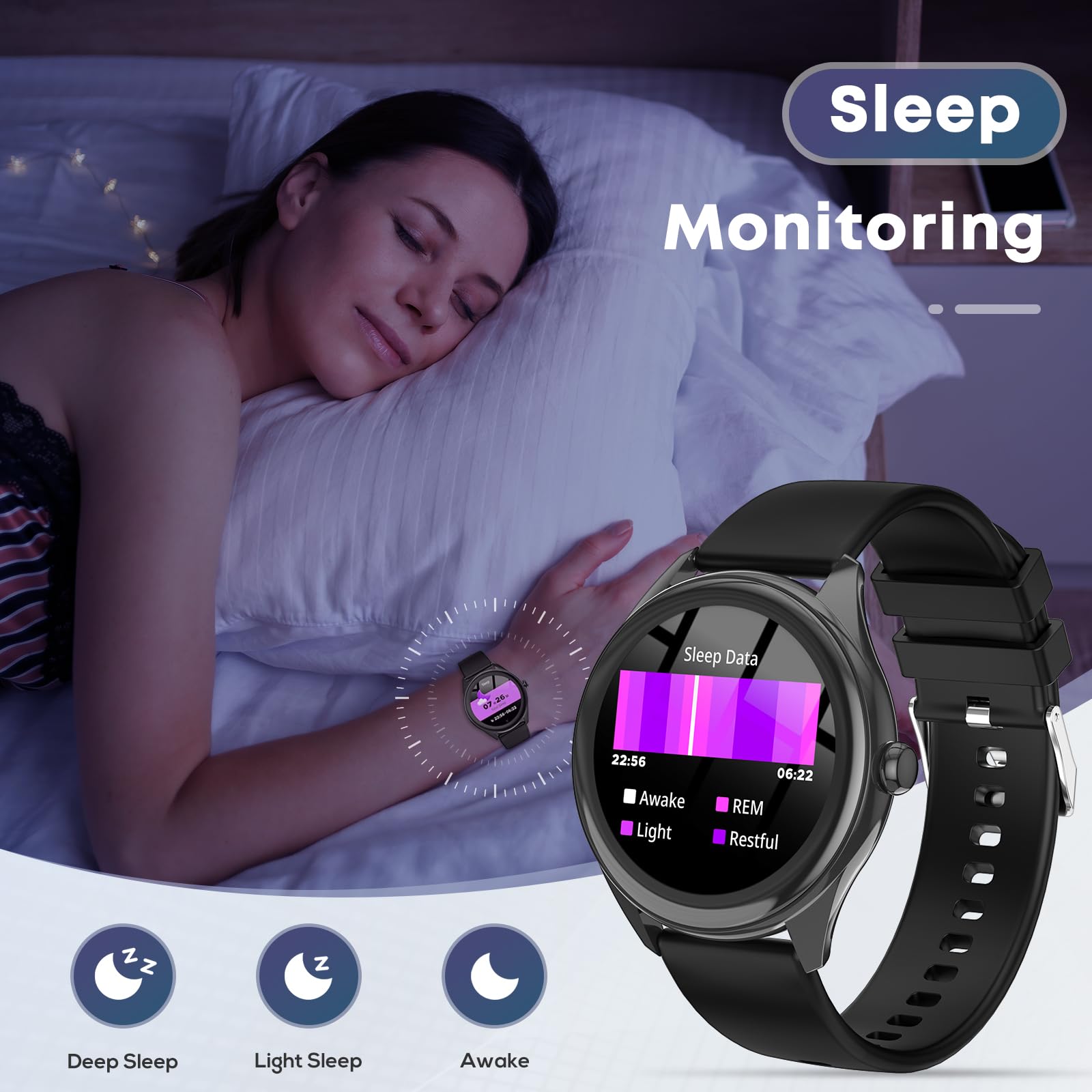 DIVOAZBVO Smart Watch for Men, 1.39" HD Touchscreen Smartwatch with 12 - View 7