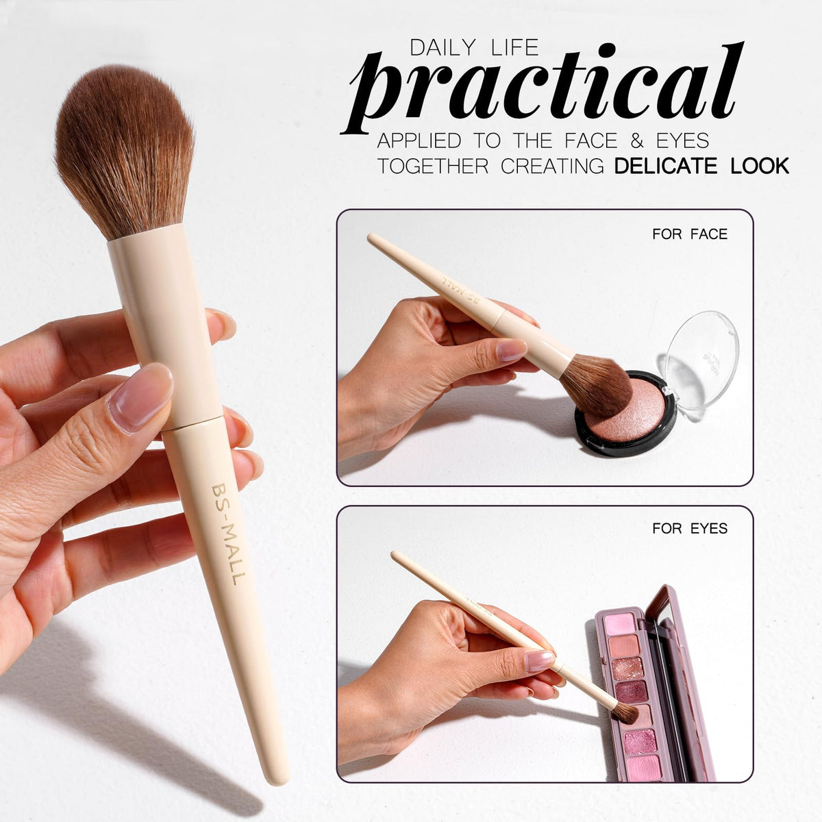 Professional Makeup Brush Set with Travel Case 18 Pcs for - BS-MALL Official Imagery - 6
