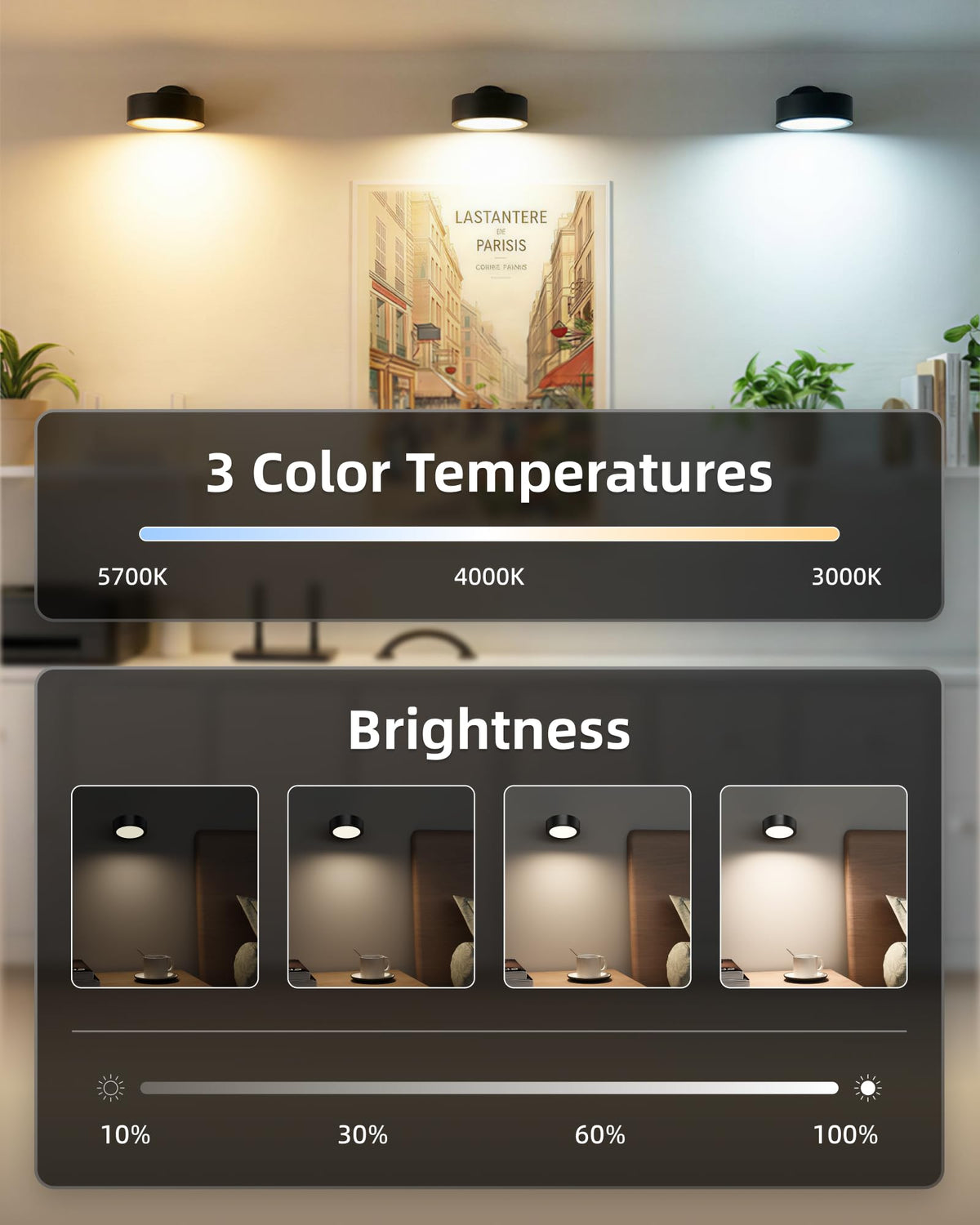 EZVALO LED Wall Mounted Light 3000mAh Rechargeable Cordless - EZVALO Official Imagery - 8