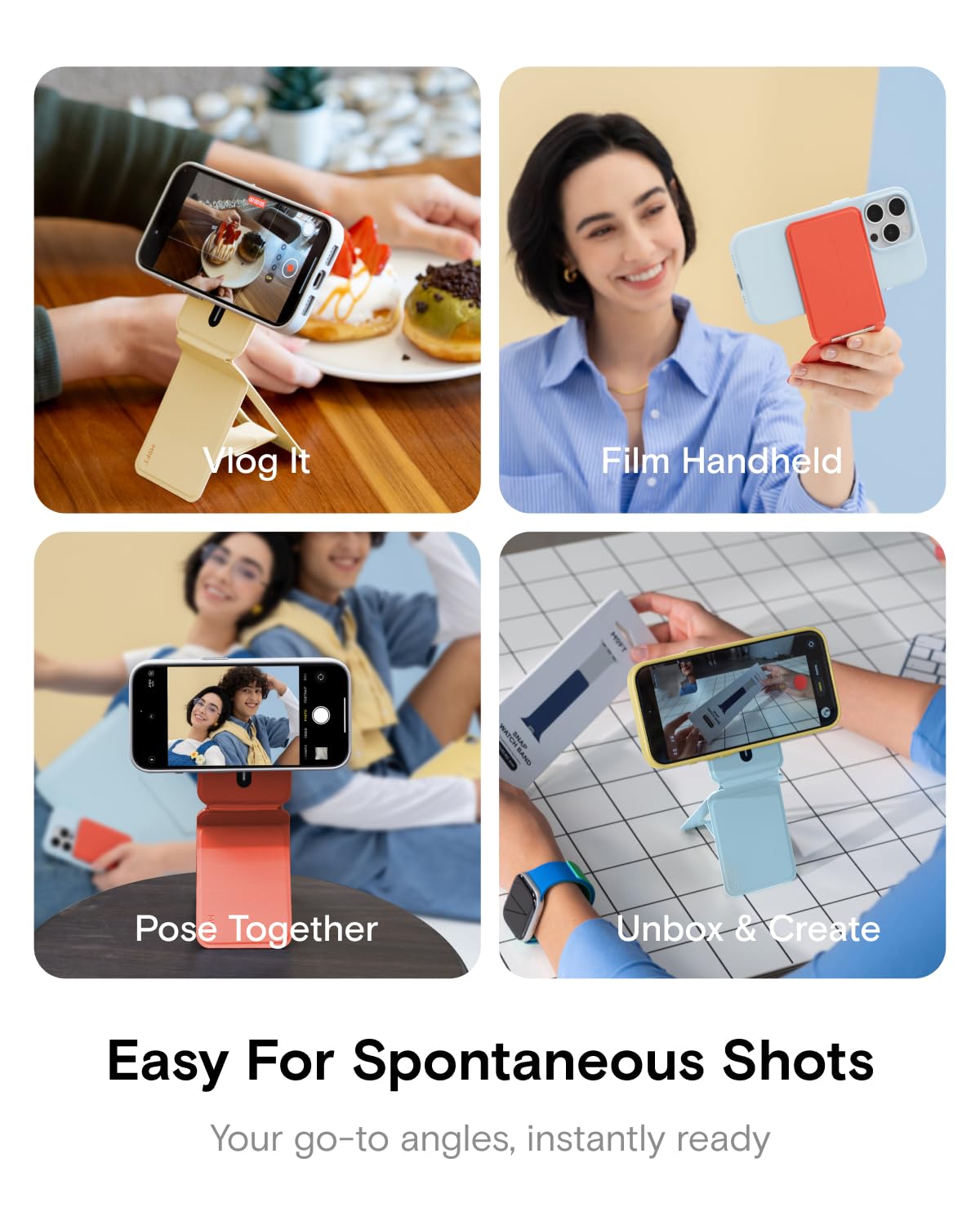 MOFT Phone Tripod Stand, Portable Selfie Stick for iPhone, Mulit- - MOFT Official Product View 4