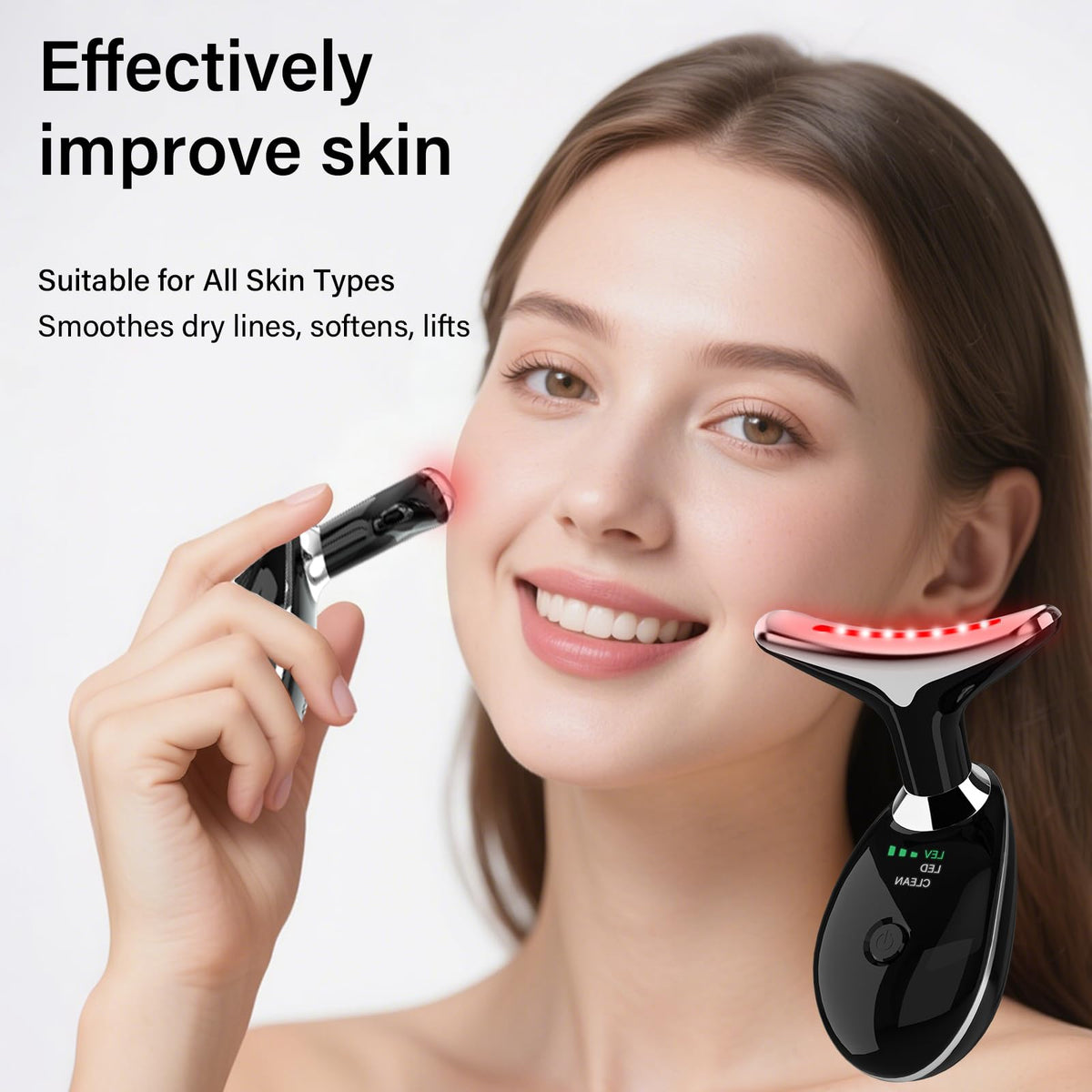 Suenohyu Facial Massager Portable Face Neck Massager Wand - Suenohyu Official Imagery - 3