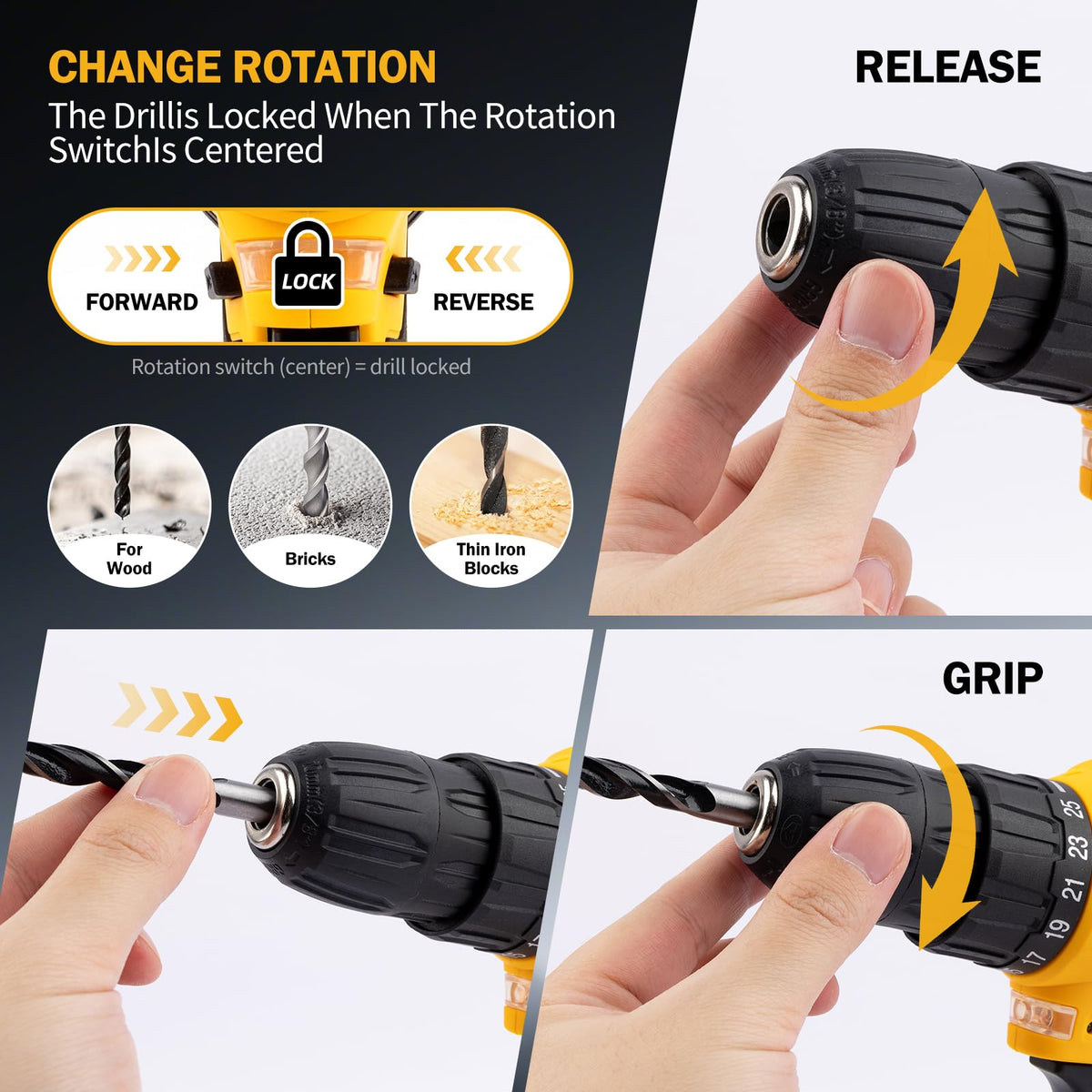 DOWELL Tool Set with 12V Cordless Drill 223 Pcs Home Tool - DOWELL Official Imagery - 5
