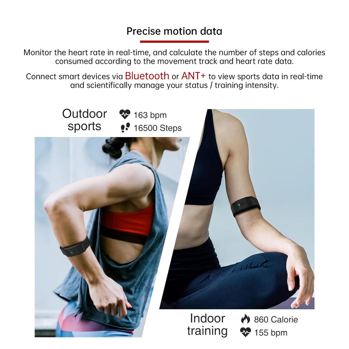 Heart Rate Monitor Armband HRM Bluetooth ANT IP67 60H - CHILEAF Official Imagery - 3