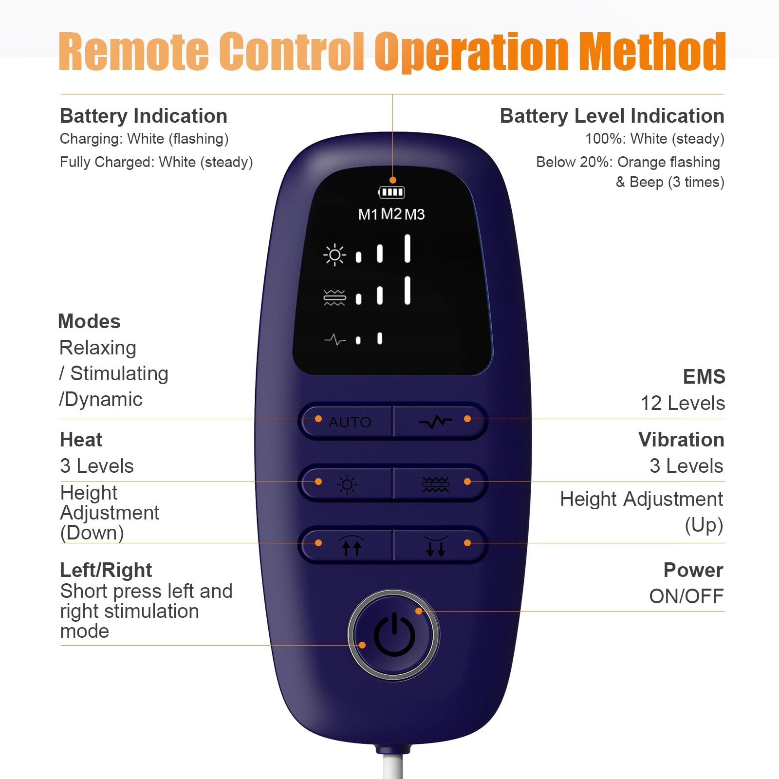 DRwiik Lower Back Massager with Traction,Heat,Electrotherapy and Vibration