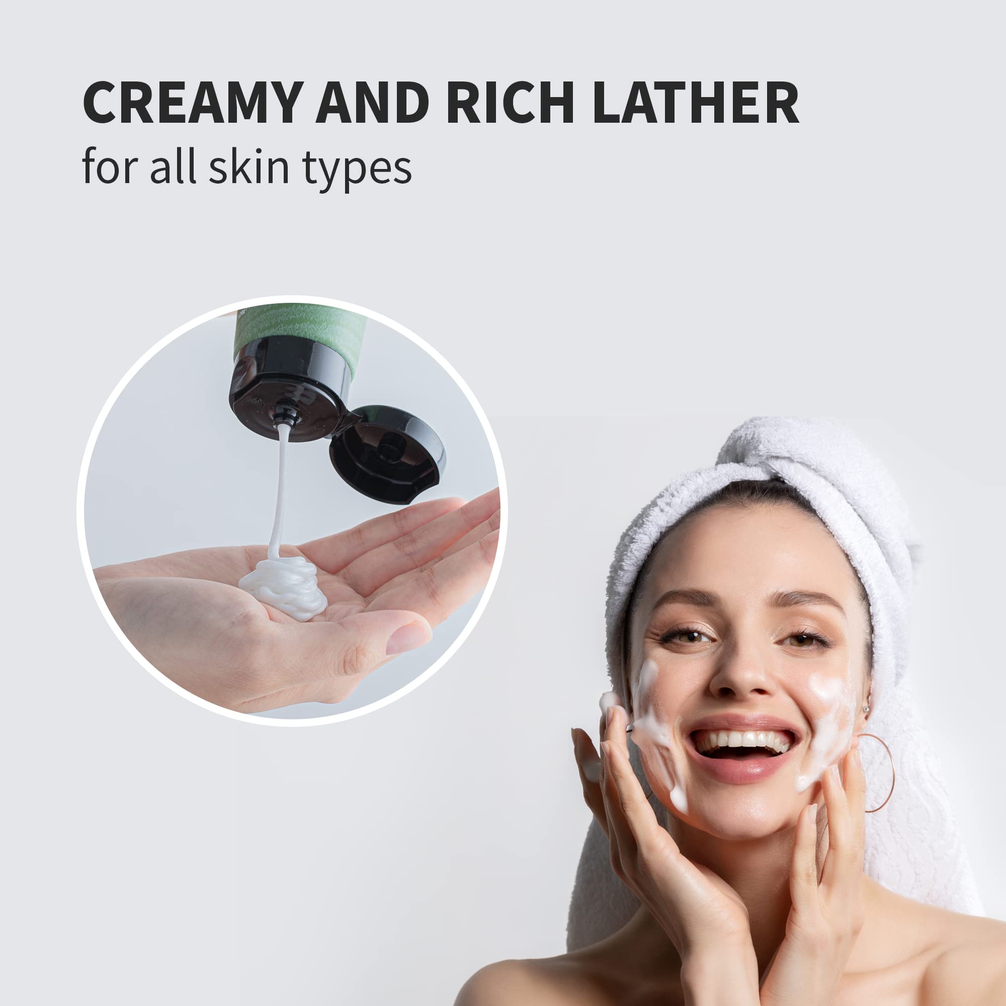 BENTON Deep Green Tea Natural Face Wash - BENTON Official Product Imagery - 5