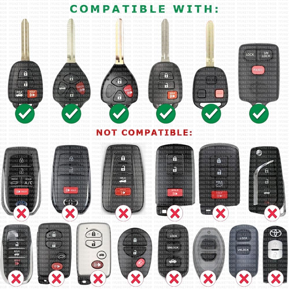 IYUKETROR CR2016 replacement batteries for Toyota traditional key fob, pack of 2, compact and easy-to-install for keyless entry.