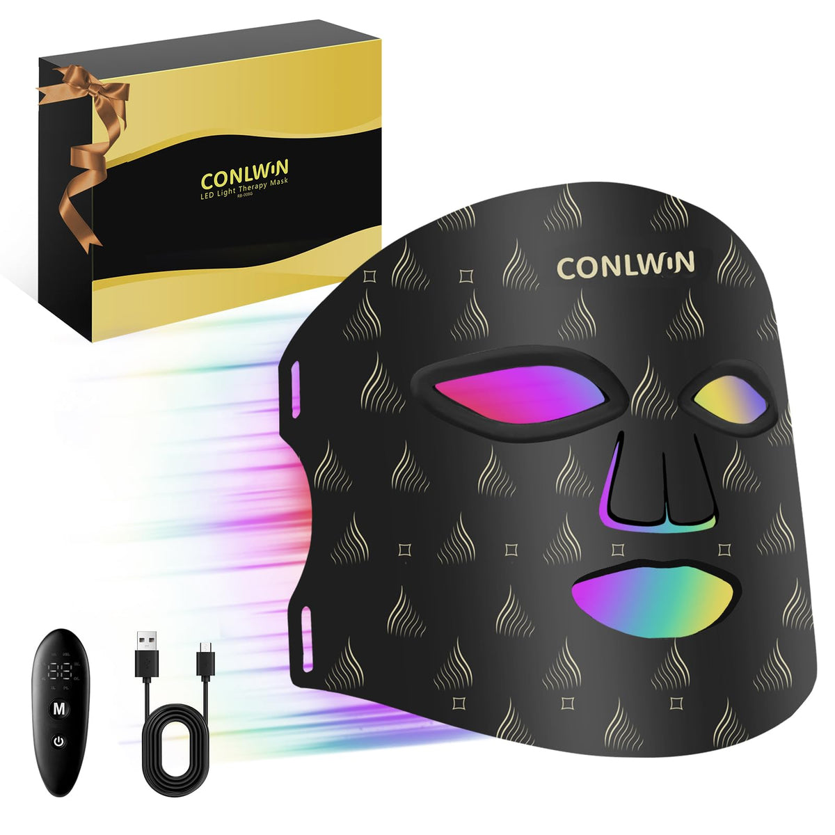 Red Light Therapy Mask for Face 0 3 lbs Ultra Light Model RB - CONLWIN Official Imagery - 1