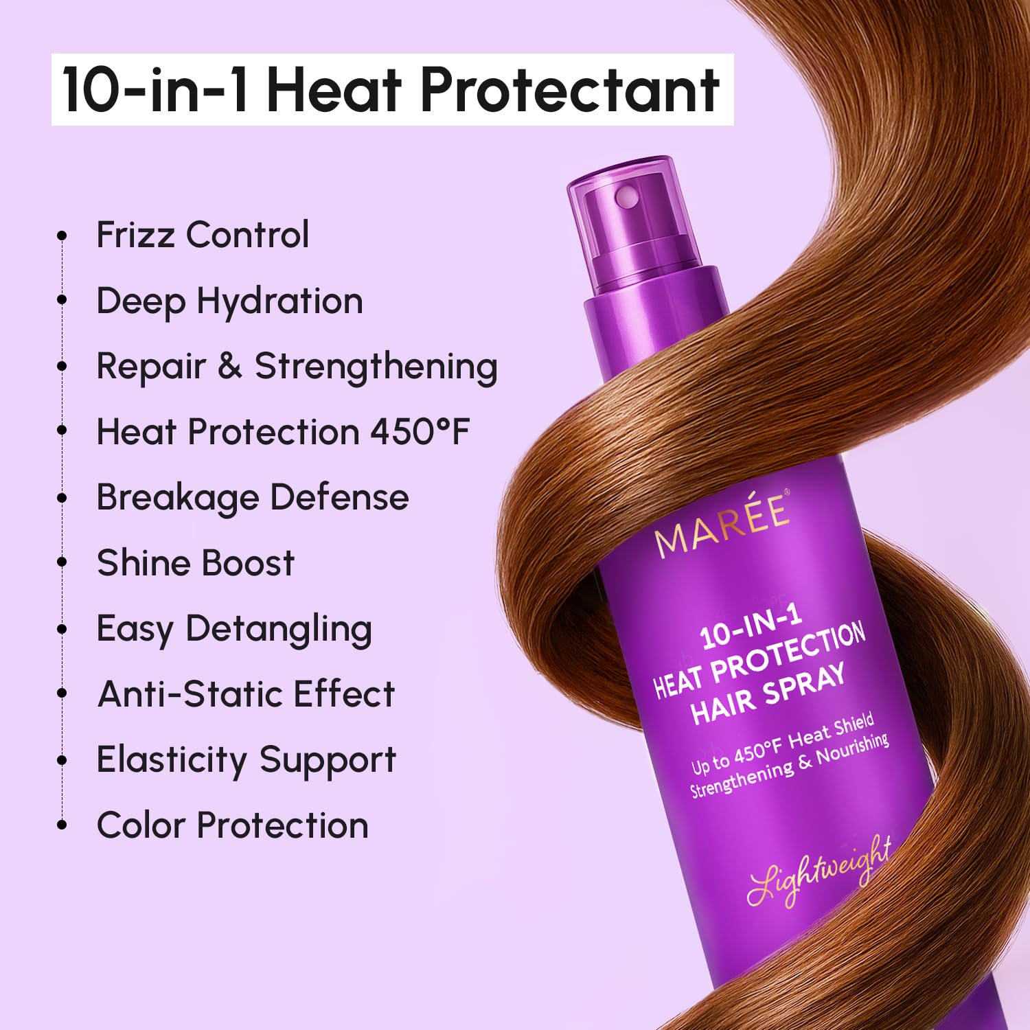 MAREE 10 - 1 Heat Protection Spray for Hair – Hea - MAREE Official Product View 4