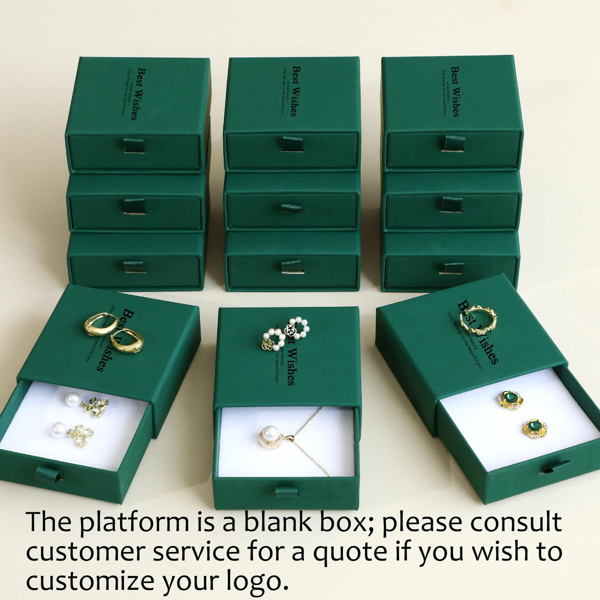 40Pcs Dark Green Small Jewelry Boxes 3 543 541 26in - Handmade Official Imagery - 4