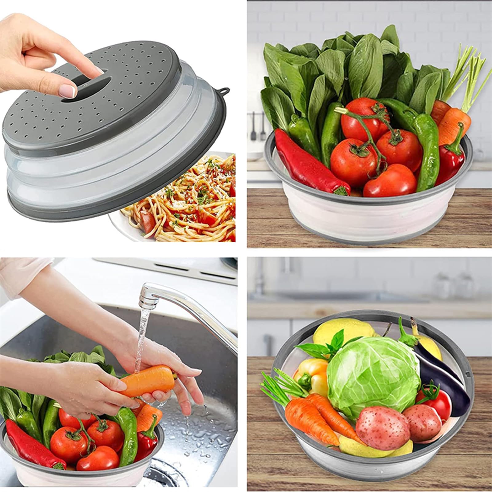 XGHJ Microwave Splatter Cover Vented for Food, Splatter Guard & C by XGHJ - Angle View 5