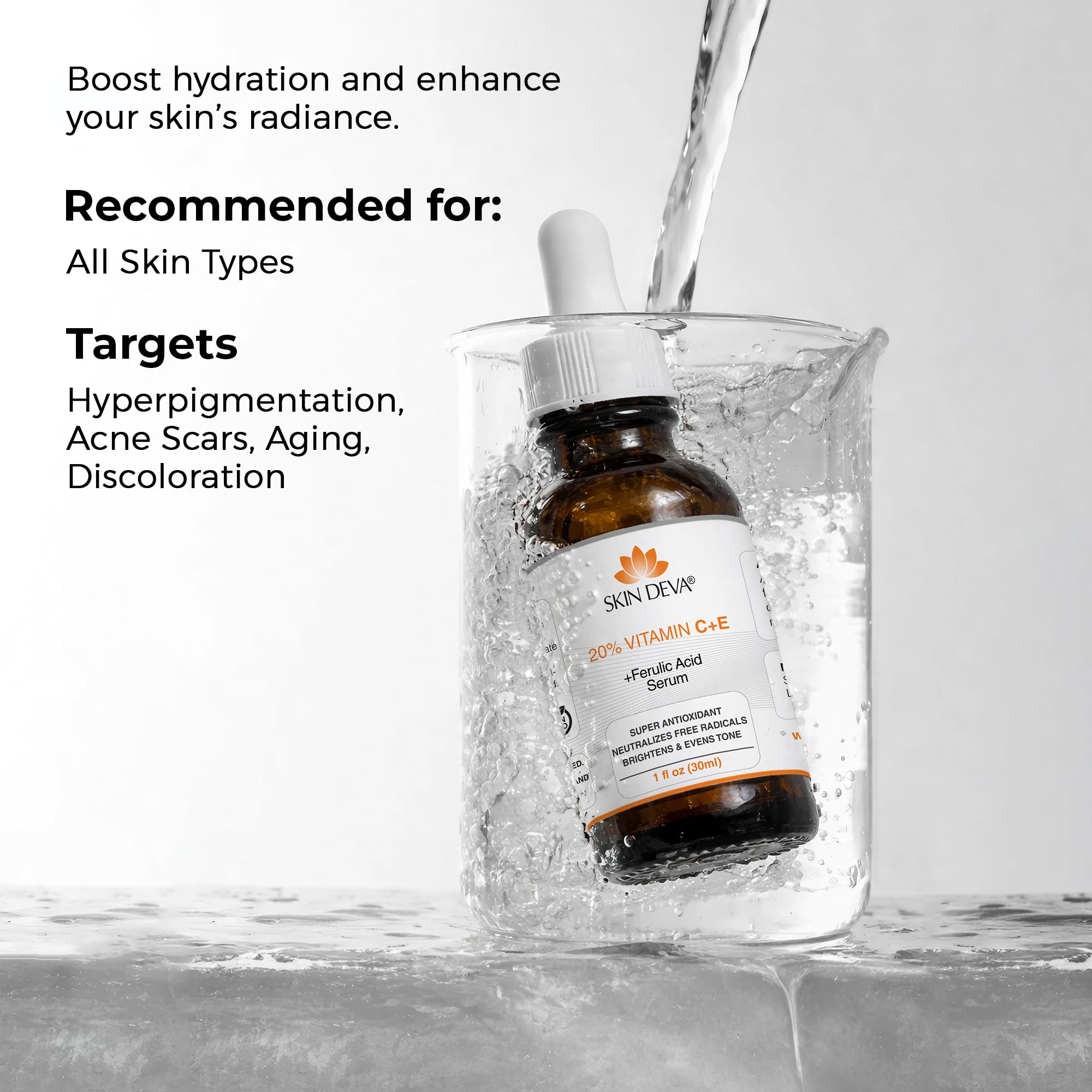 Skin Deva 20% Vitamin C Serum Anti Aging with Hyaluronic Acid & Vitamin E - SKIN DEVA Official Product View 9