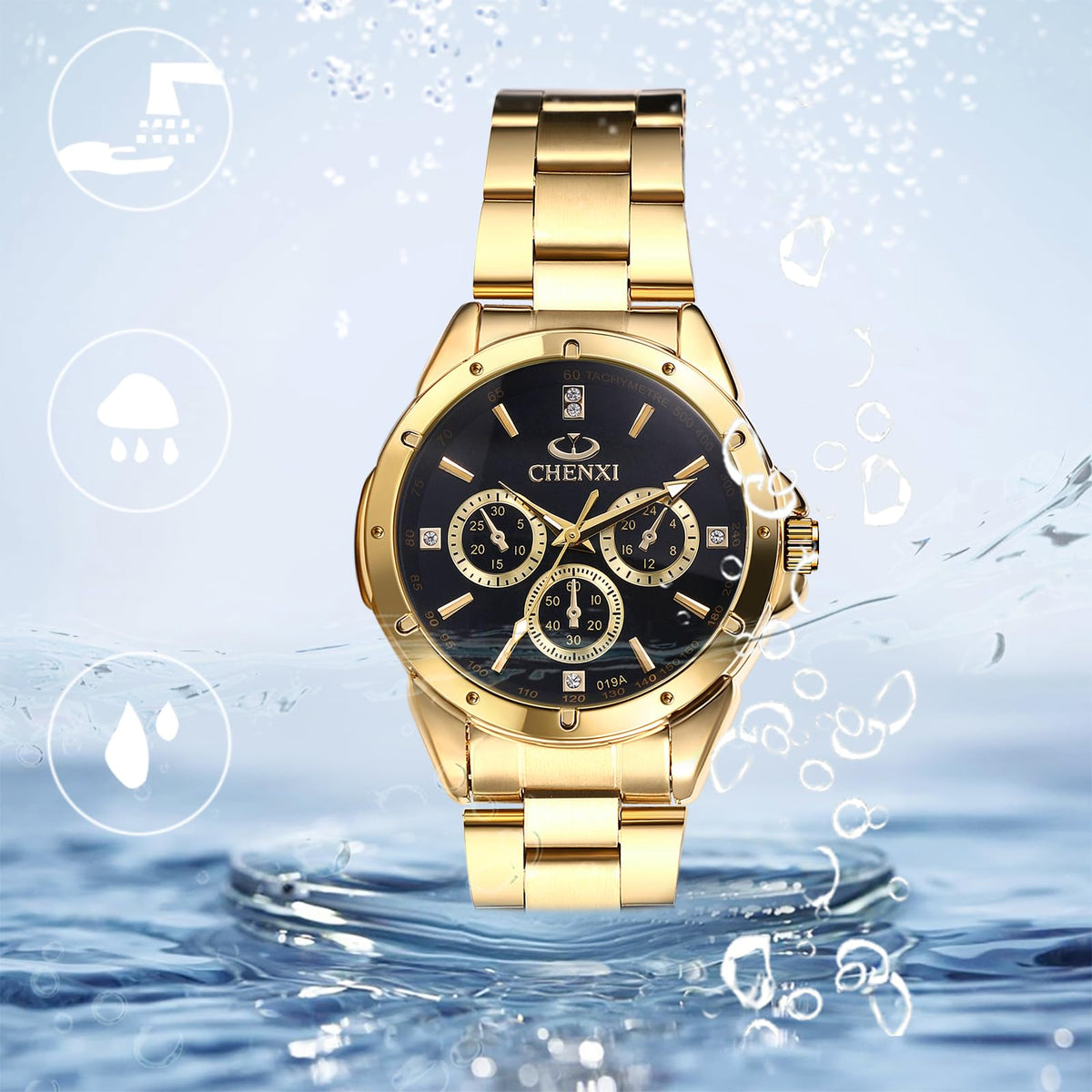 JewelryWe Quartz Rhinestone Waterproof Watch Women s - JewelryWe Official Imagery - 5