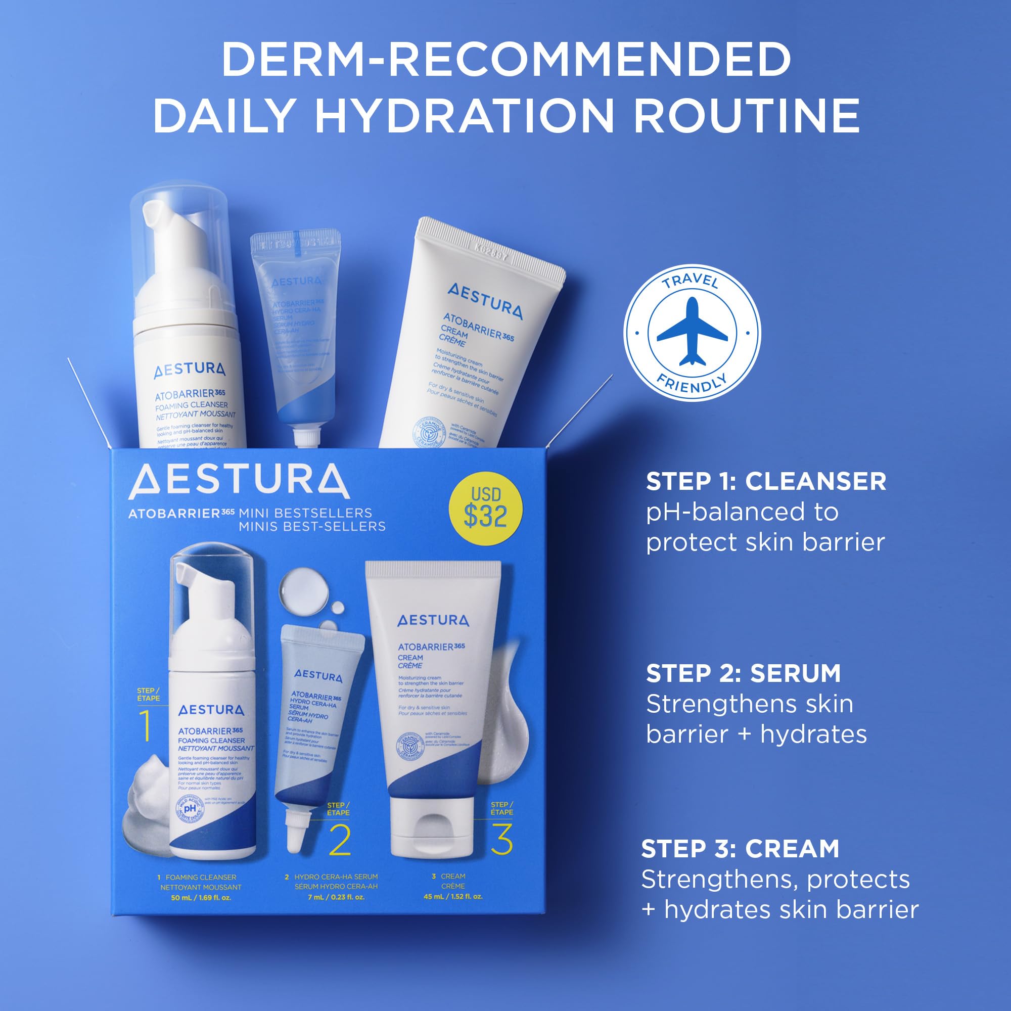 AESTURA ATOBARRIER65 Mini Bestsellers Trial Kit, Korean Skincare for Travel - AESTURA Official Product View 3