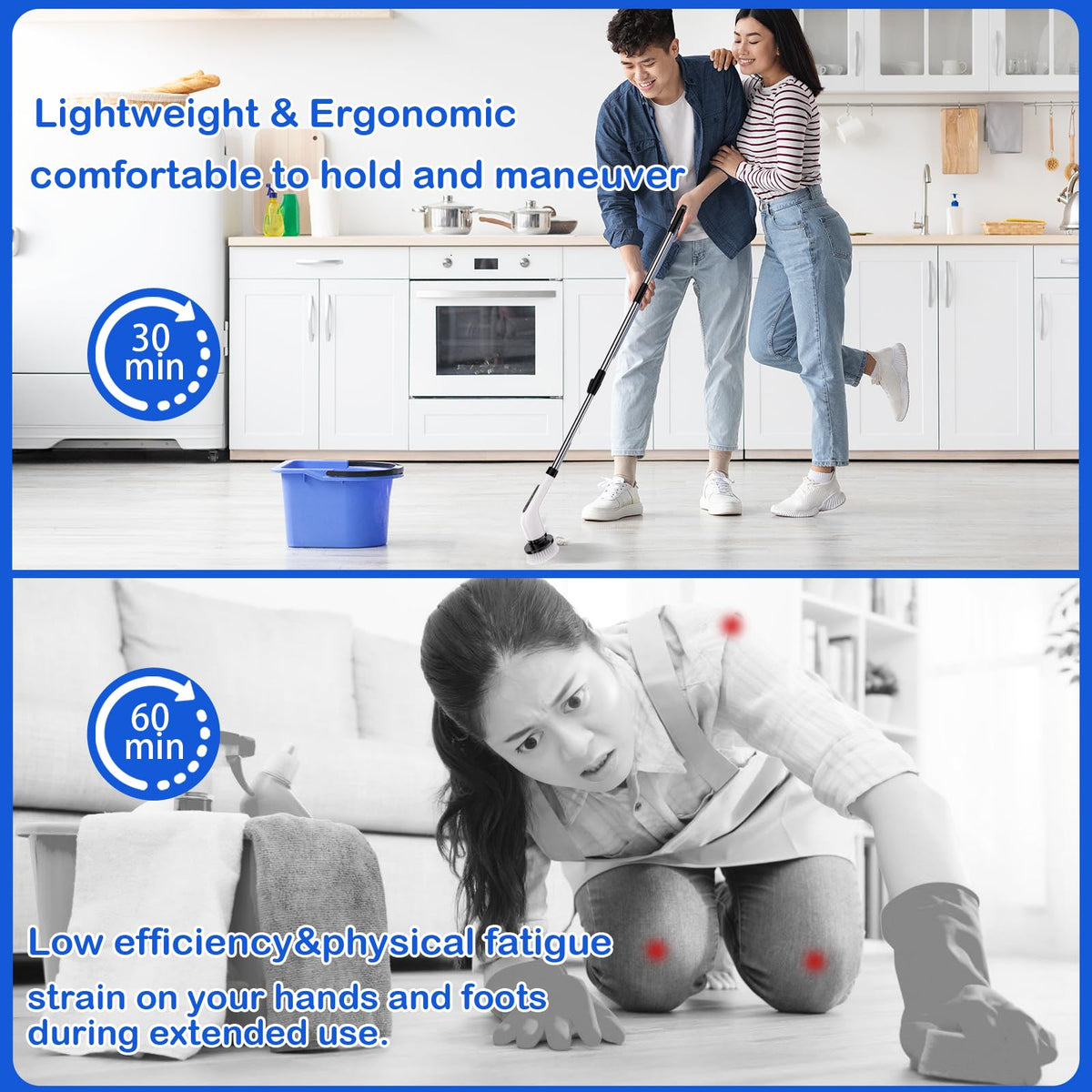 Electric Spin Scrubber Full Body Waterproof Cordless - Bamifun Official Imagery - 4