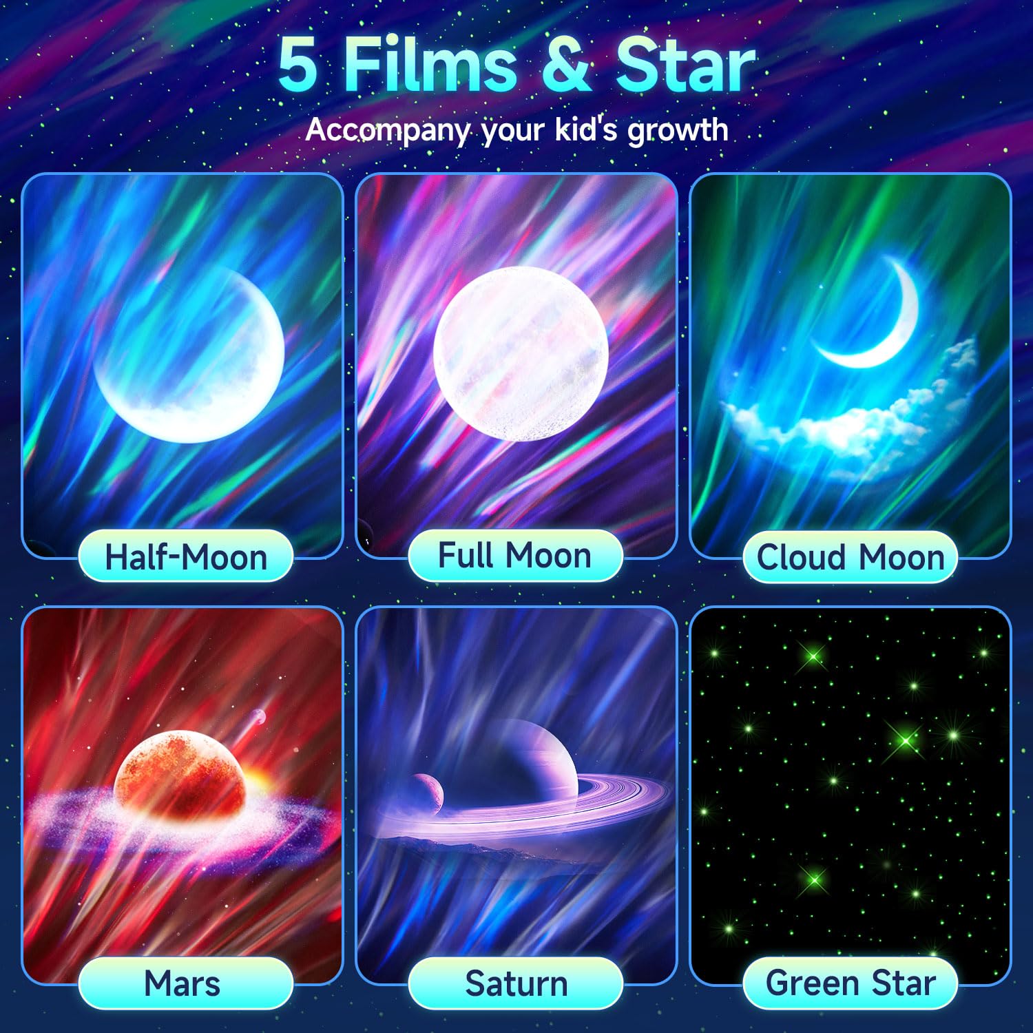 Staryou Iceberg Northern Lights Projector, White Galaxy Projector by Staryou - Angle View 3