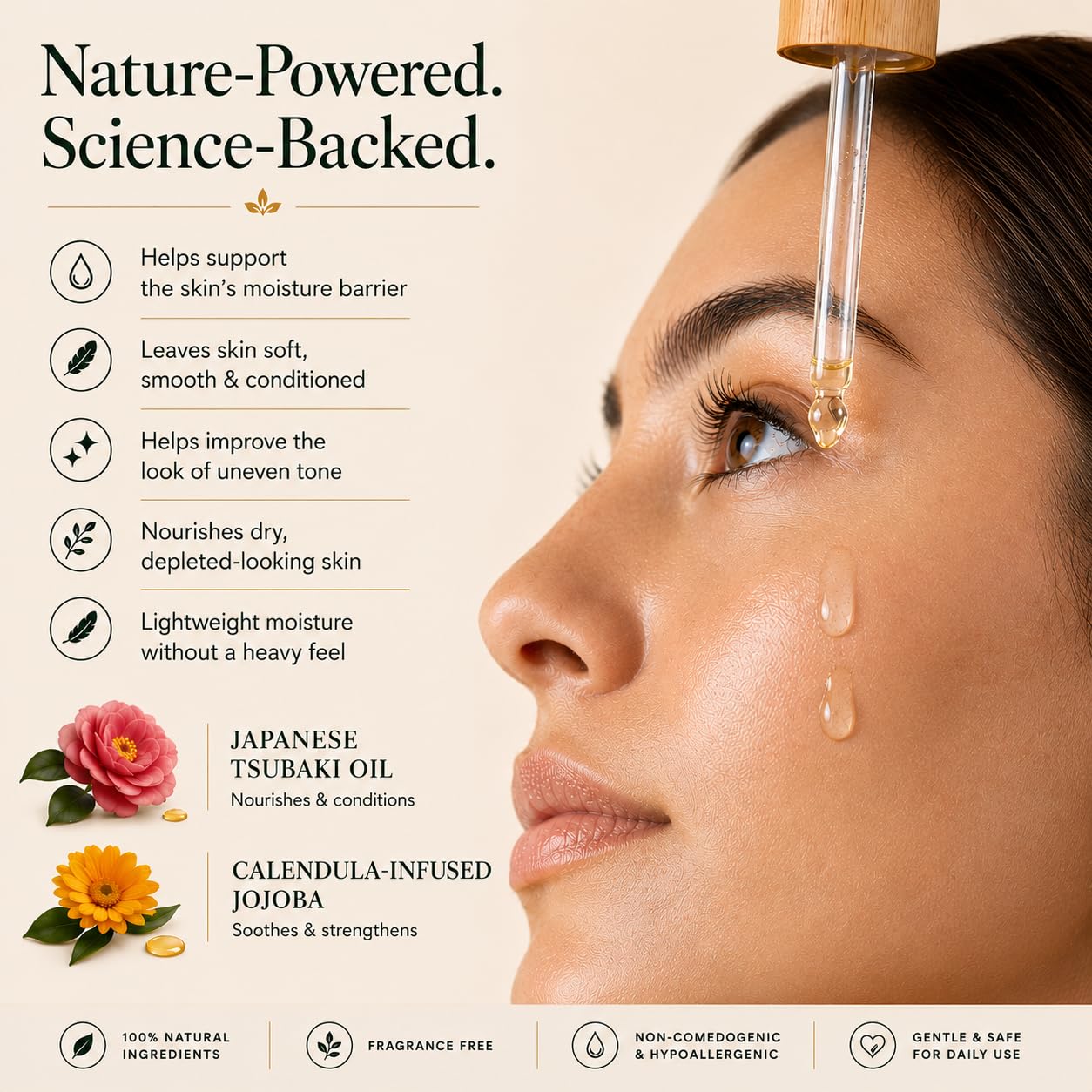 Finally Organic Tsubaki Camellia Face Oil & Under - Eye Serum for Sensitive - Finally Official Product View 5